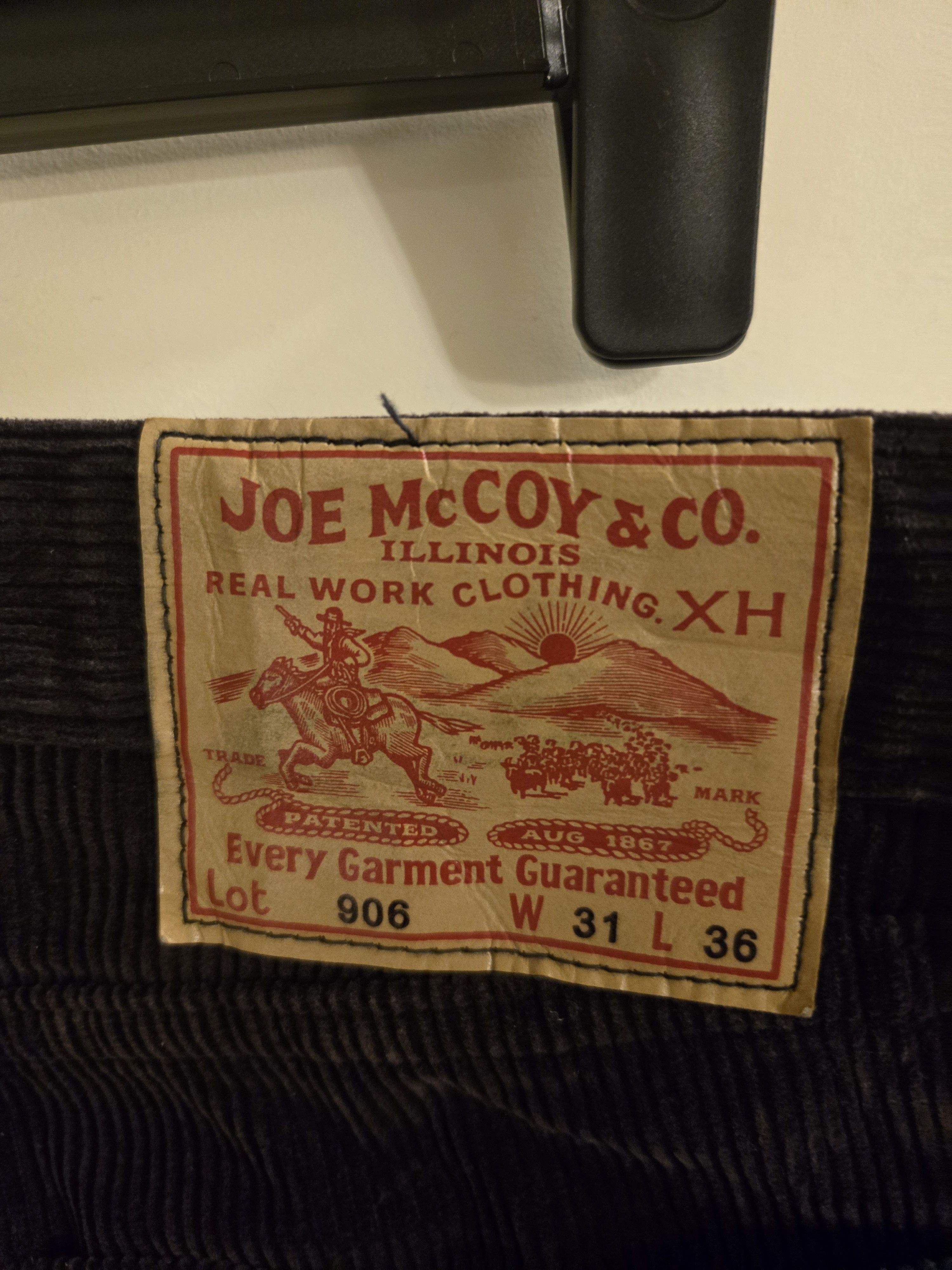 The Real McCoy's Corduroy Trousers Lot. 906 (CHARCOAL) Size US 31 - 3 Thumbnail
