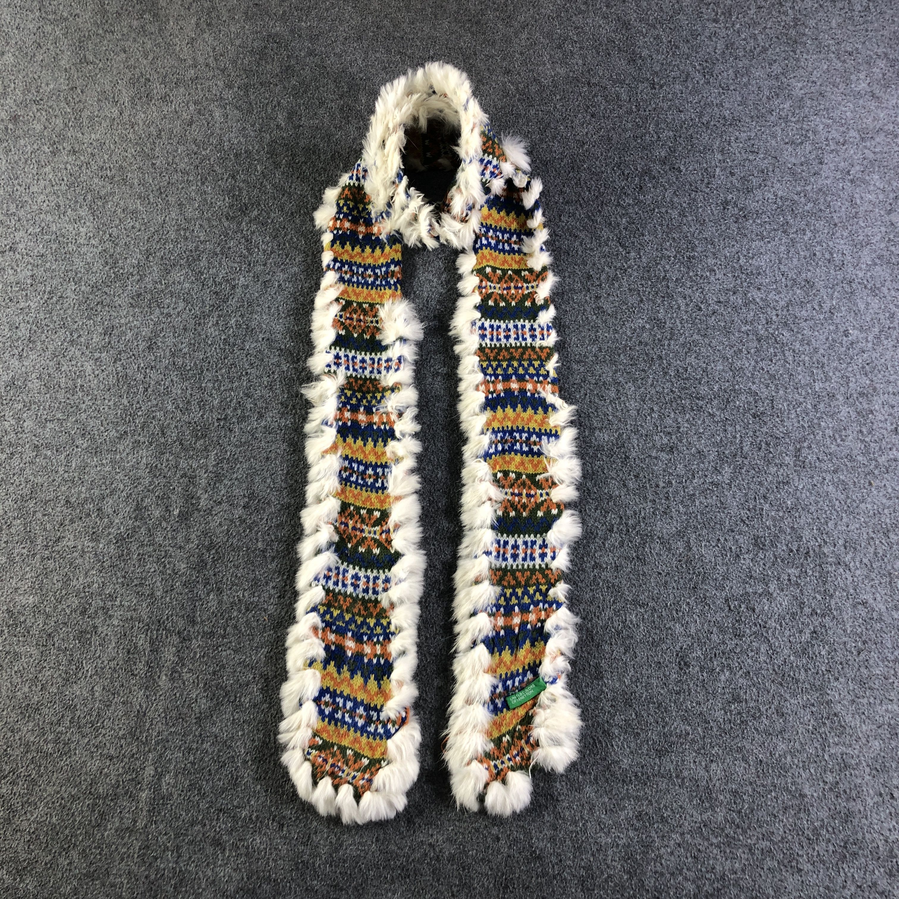 United Colors Of Benetton United Colors Of Benetton Wool Scarf Muffler V2752 Size ONE SIZE - 1 Thumbnail