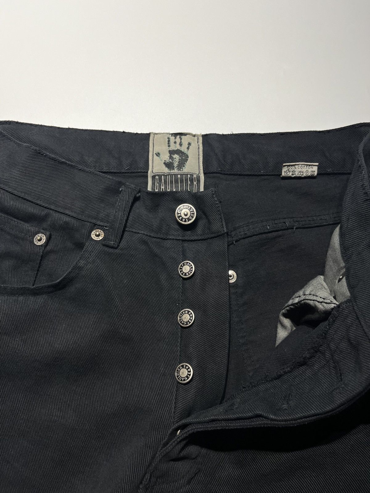 Jean Paul Gaultier 90s Jean Paul Gaultier Jean’s Black Denim Jeans Size US 29 - 6 Thumbnail