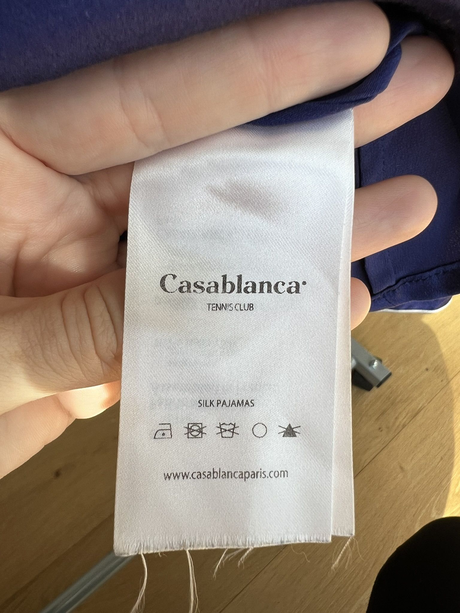 Casablanca Piped Blue Silk Pajama Set Size US XL / EU 56 / 4 - 3 Thumbnail