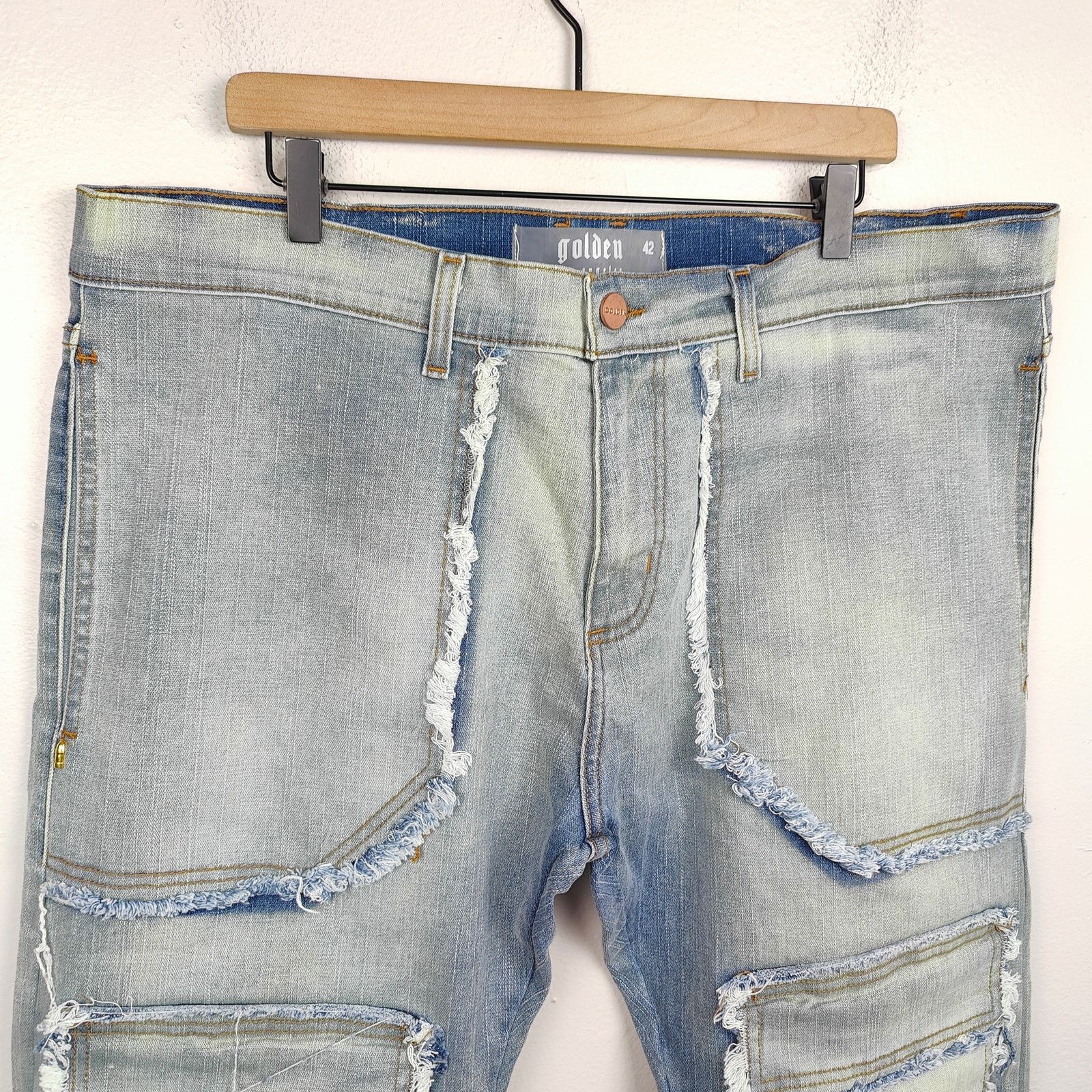 Other Golden Denim The Patchwork Mykonos Flared Jeans Mens 42 Size US 34 / EU 50 - 2 Thumbnail
