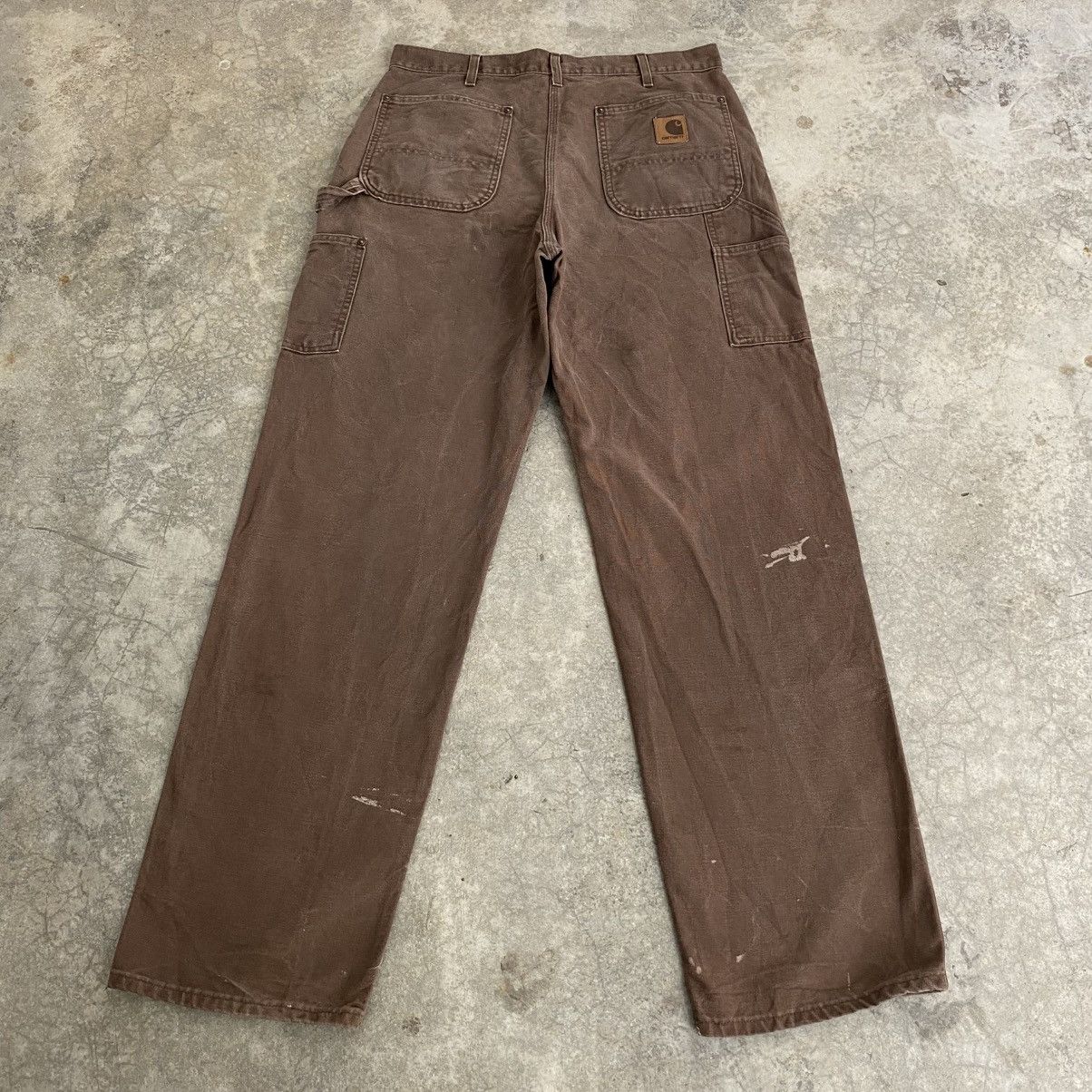 Carhartt Vintage Carhartt Double Knee Faded Brown Carpenter Pants Size US 34 / EU 50 - 8 Thumbnail