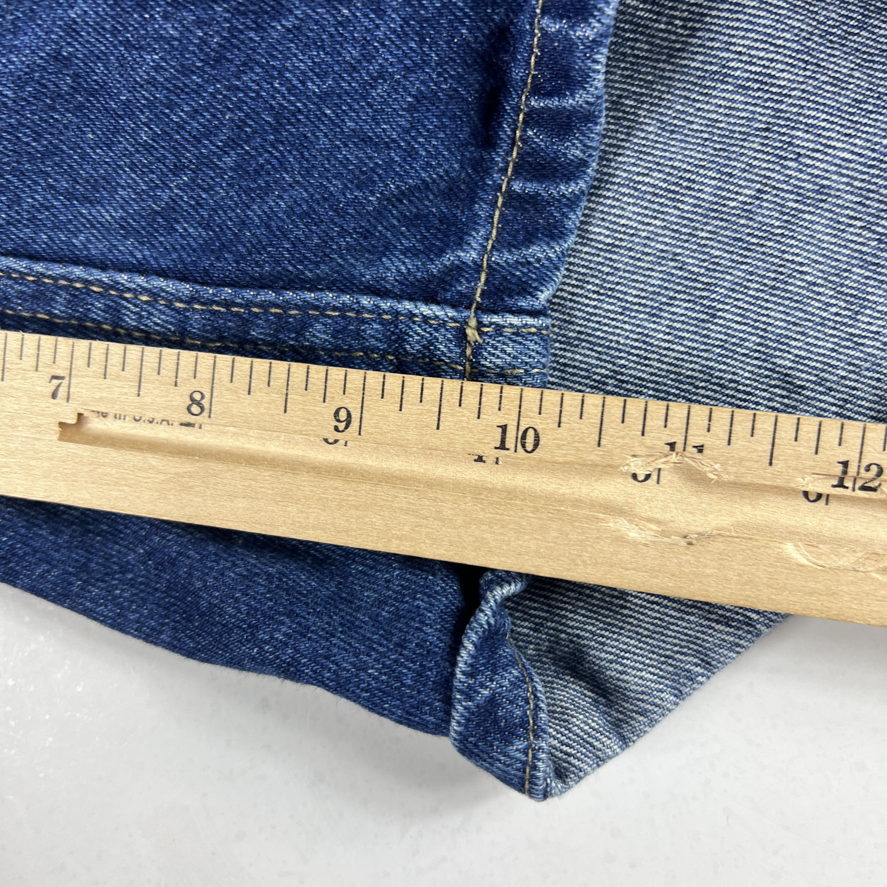 Bugle Boy × Vintage VTG Bugle Boy Shorts Relaxed Bermuda Blue Faded Cotton Jorts Size US 35 - 14 Thumbnail
