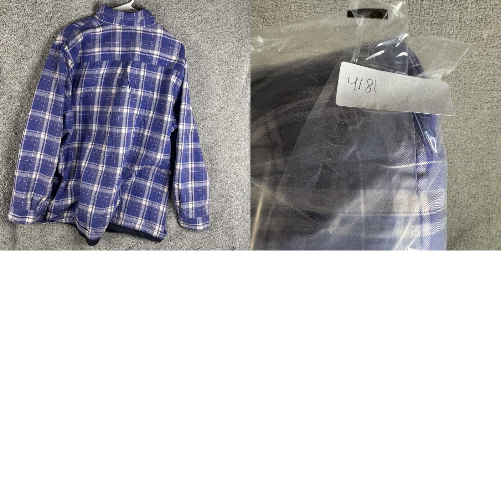 Vintage L.L.Bean Jacket Womens 2X Purple Plaid Flannel Fleece Lined Button Front Pockets Size XXL / US 16-18 / IT 52-54 - 10 Thumbnail