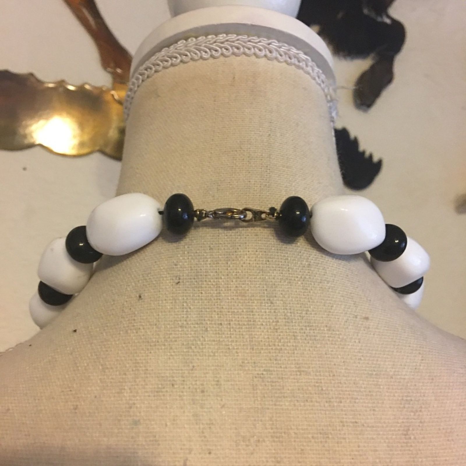 Vintage Vintage chunky black and white bead necklace Size ONE SIZE - 5 Thumbnail