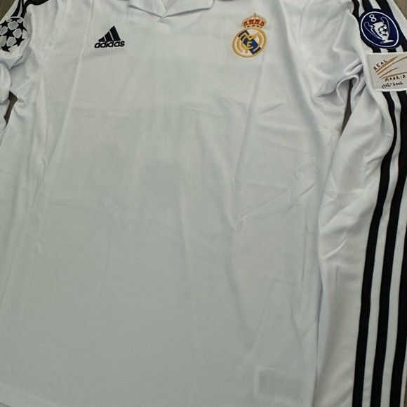 Adidas Zidane #5 Real Madrid Home Retro Jersey 2002 UCL Final White Size US XL / EU 56 / 4 - 8 Thumbnail