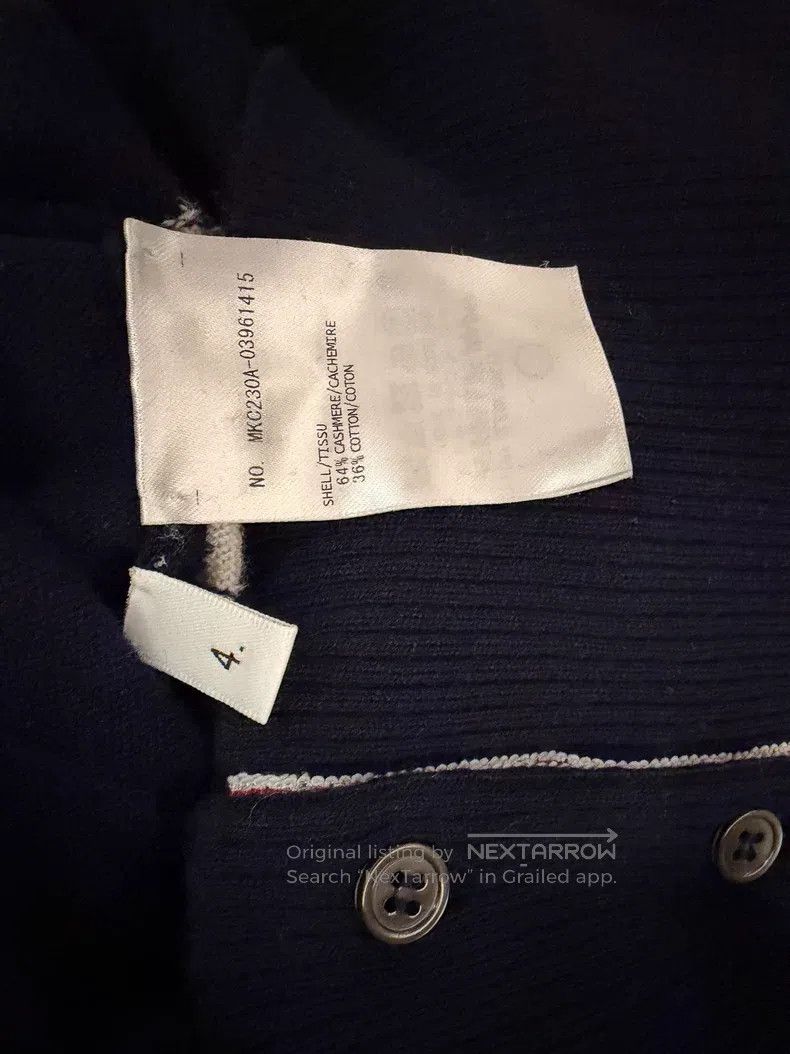 Thom Browne Thom Browne Little Duck Cashmere Cardigan, Navy Blue Size US XL / EU 56 / 4 - 3 Thumbnail
