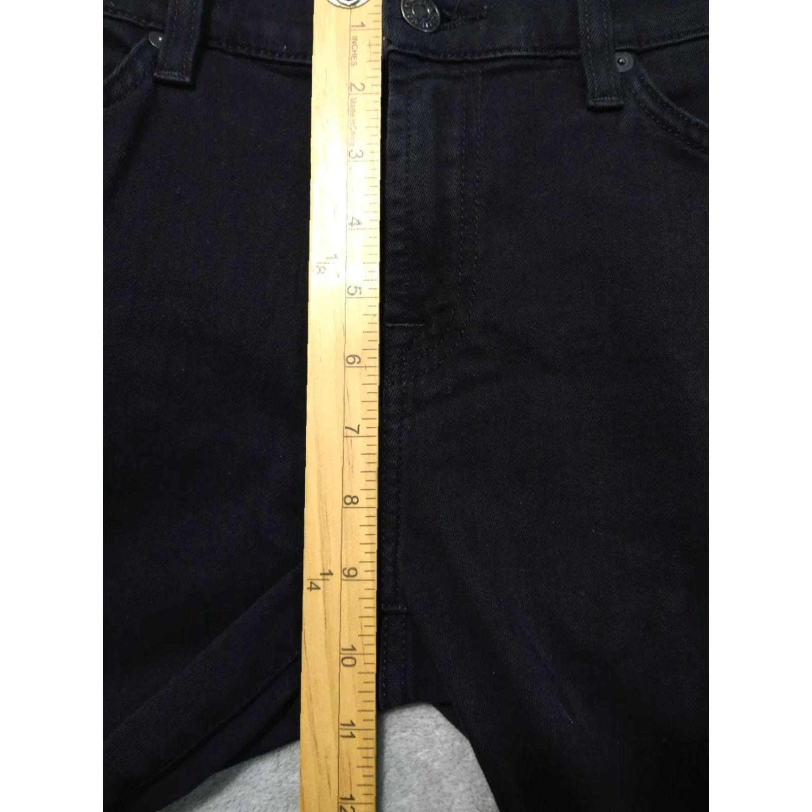 7 For All Mankind 7 For All Mankind Gwenevere Jeans Womens 29 Black Denim Skinny Stretch Ankle Regular 29 in Cotton Spandex Dark Denim 5-Pocket Mens? Womens Size 29" - 4 Thumbnail