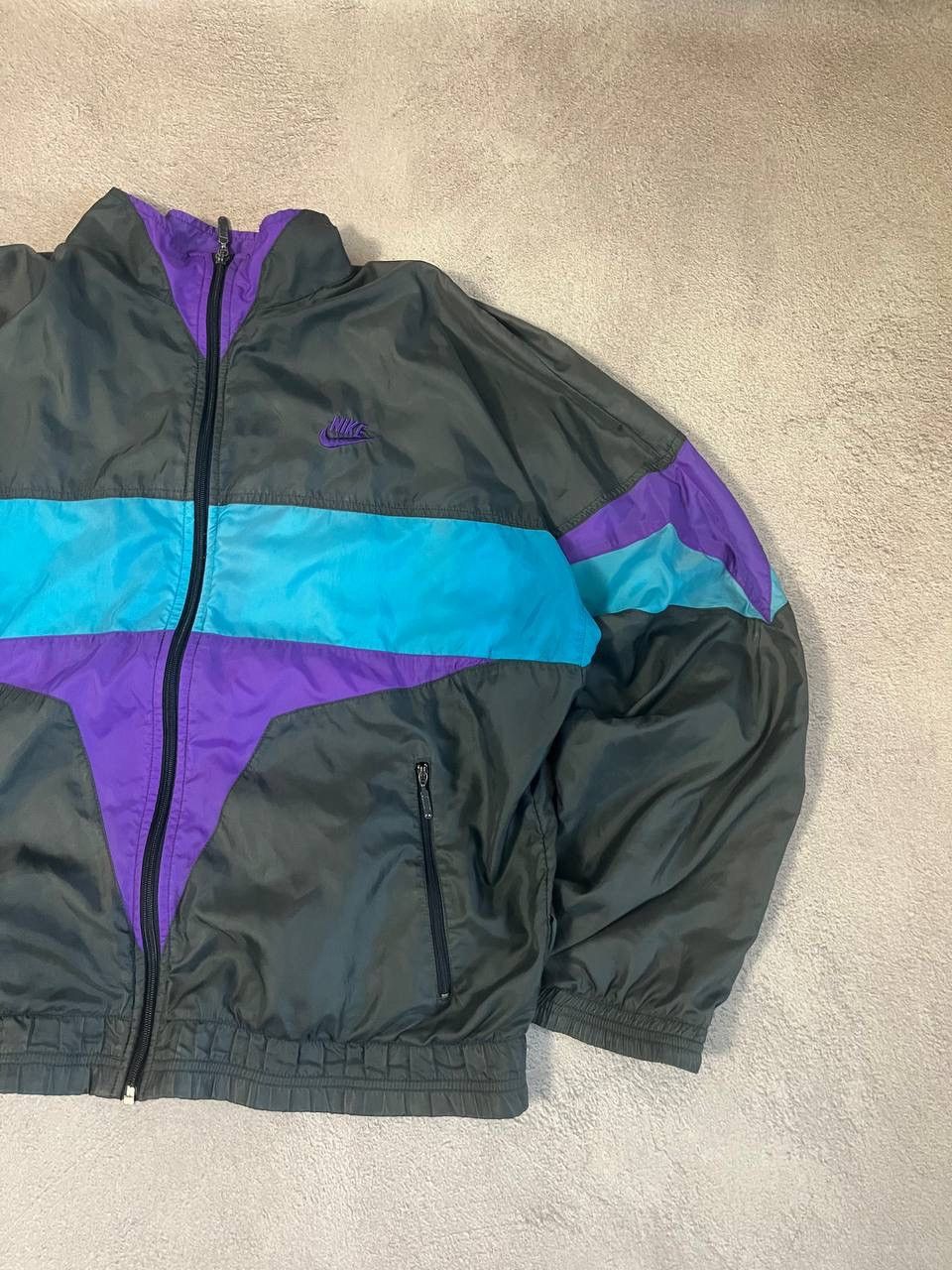 Nike × Vintage Vintage Nike Nylon Distressed sweatshirt Size US L / EU 52-54 / 3 - 2 Thumbnail