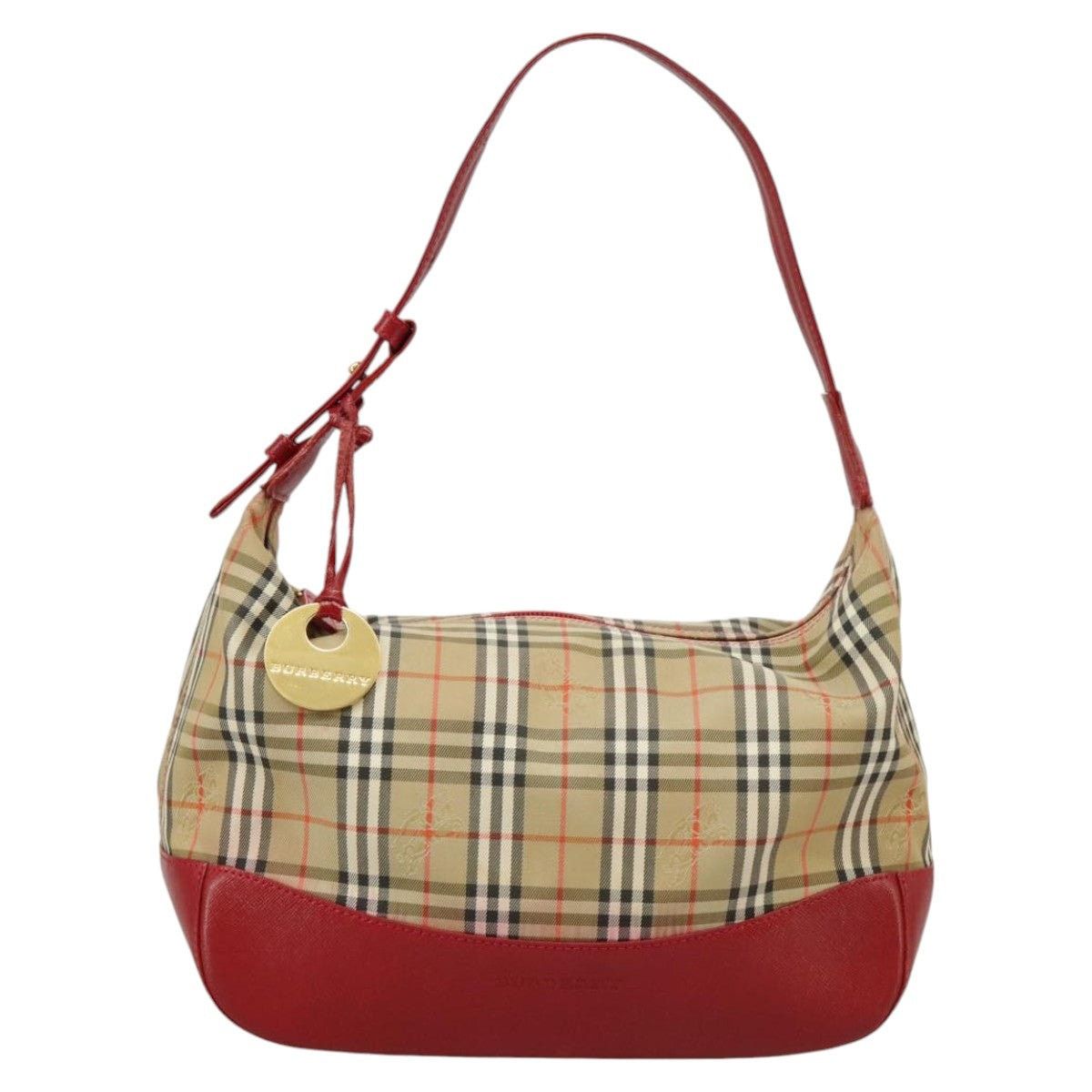 Burberry Burberry Nova Check Hand Bag Canvas Beige Red Size ONE SIZE - 13 Thumbnail