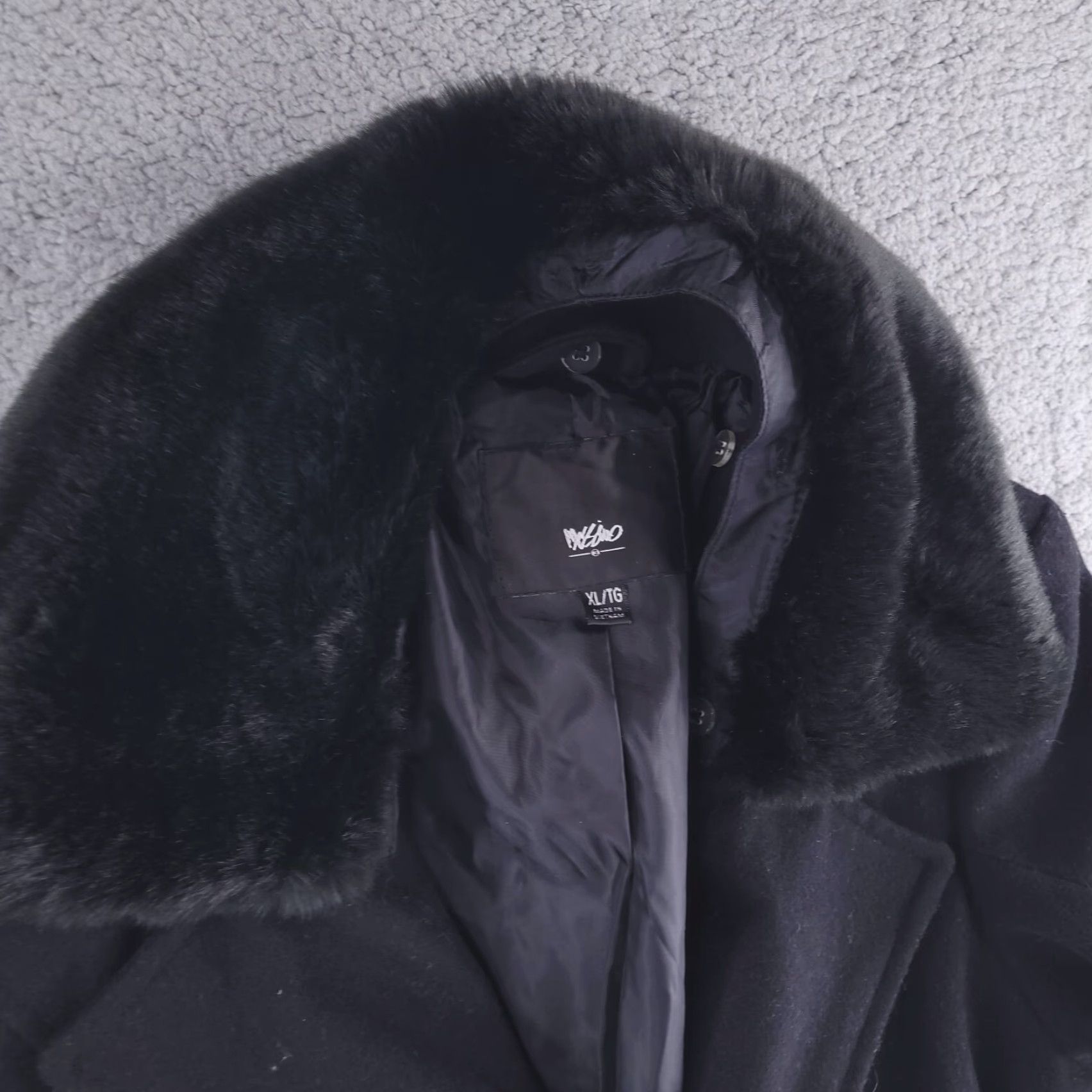 Mossimo **Black Wool Women's Coat XL Overcoat Collar** User: Black Wool Women's Coat XL Overcoat Collar Size XL / US 12-14 / IT 48-50 - 5 Thumbnail