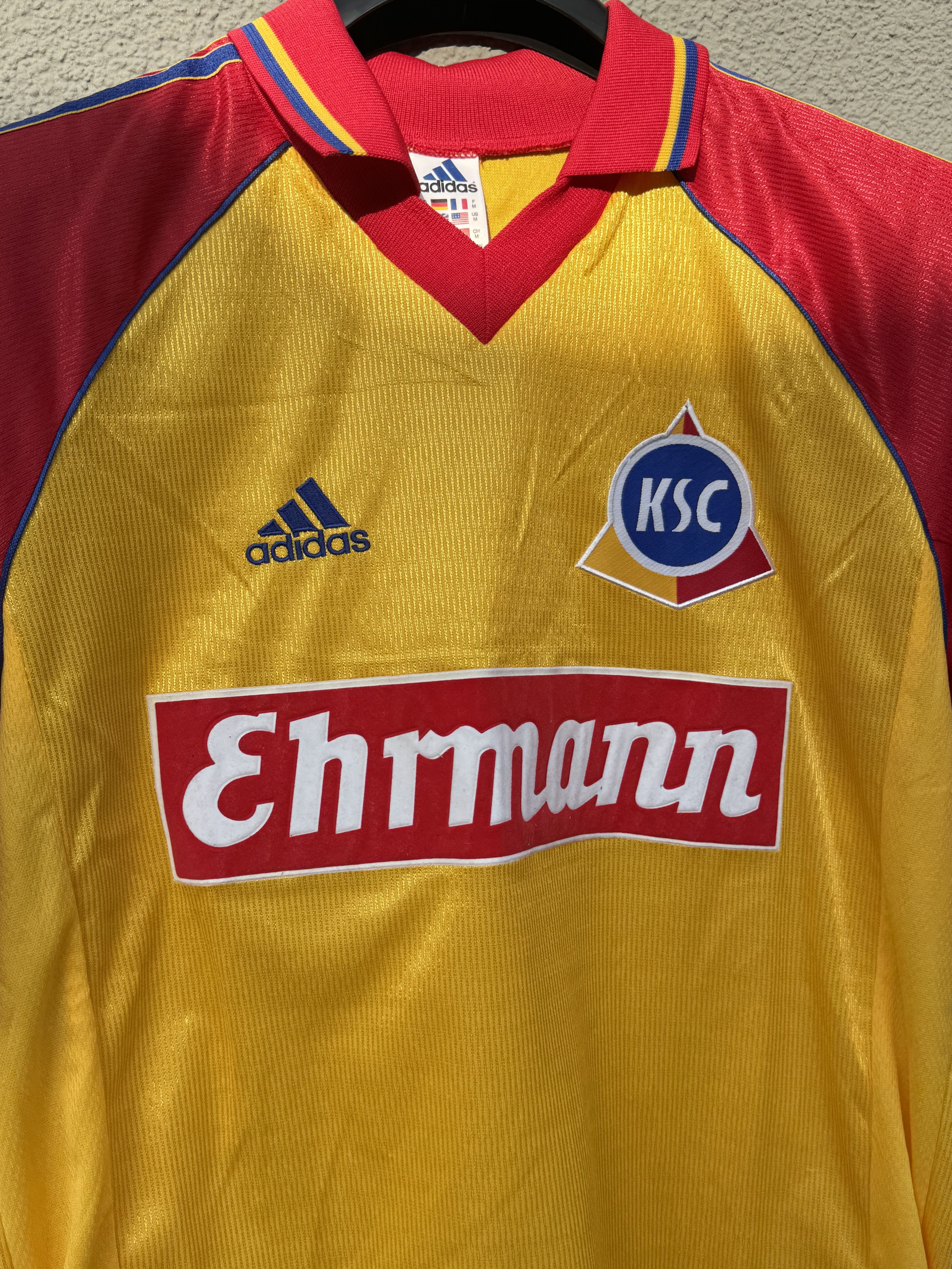 Adidas × Vintage KARLSRUHE 1998 1999 HOME FOOTBALL ADIDAS Yellow VINTAGE Size US M / EU 48-50 / 2 - 2 Thumbnail