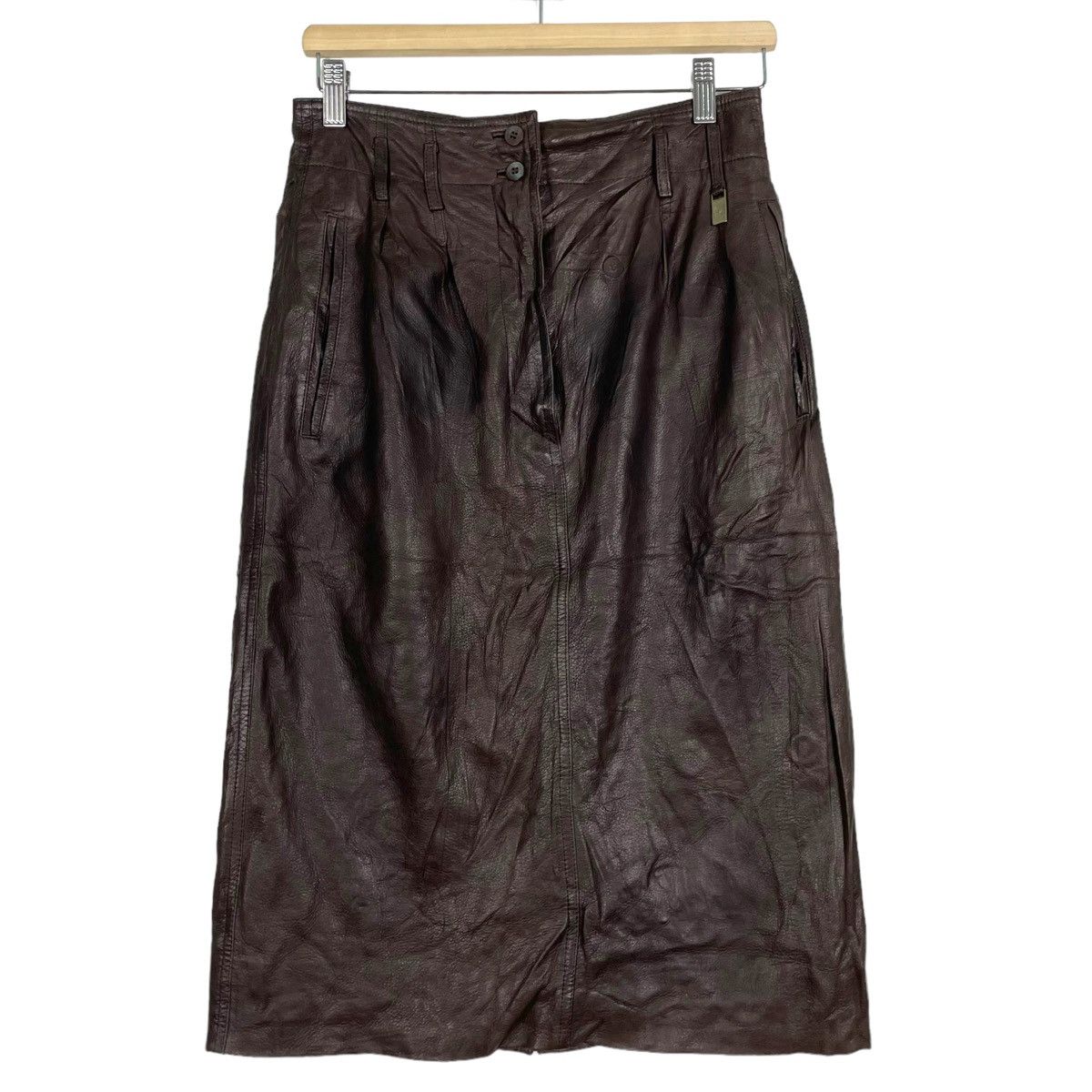 Aigner × Leather 💥AIGNER SOFT LEATHER MAXI SKIRT Size 28" / US 6 / IT 42 - 1 Thumbnail