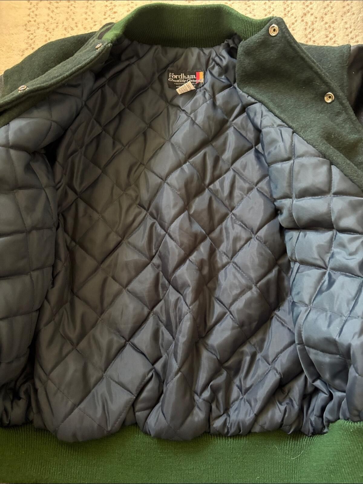 Other Vintage 90s Fordham Quality Varsity Jacket Leather RIO95 Size US L / EU 52-54 / 3 - 12 Thumbnail