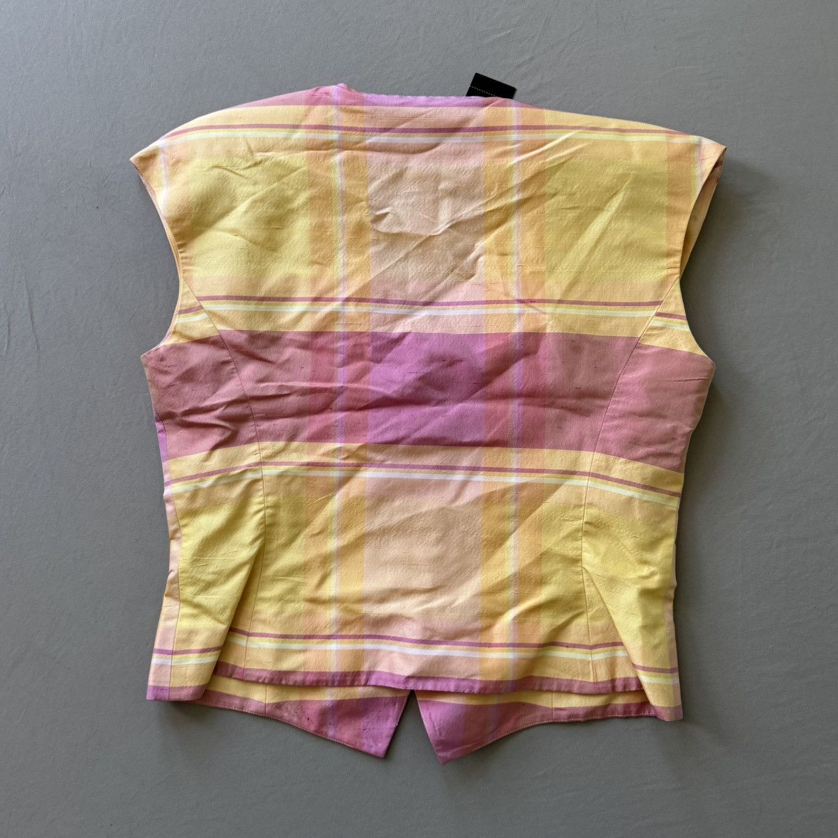 Ellen Tracy Retro Vintage LINDA ALLARD ELLEN TRACY Silk Plaid Vest Size XL / US 12-14 / IT 48-50 - 2 Thumbnail
