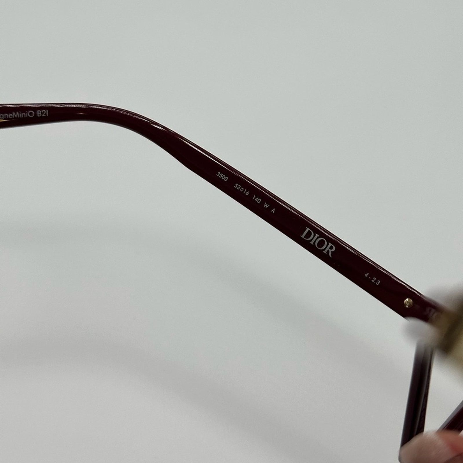 Dior NEW Dior Eyeglasses 30MontaigneminiO B2I 3500 Bordeaux Gold Size ONE SIZE - 9 Thumbnail