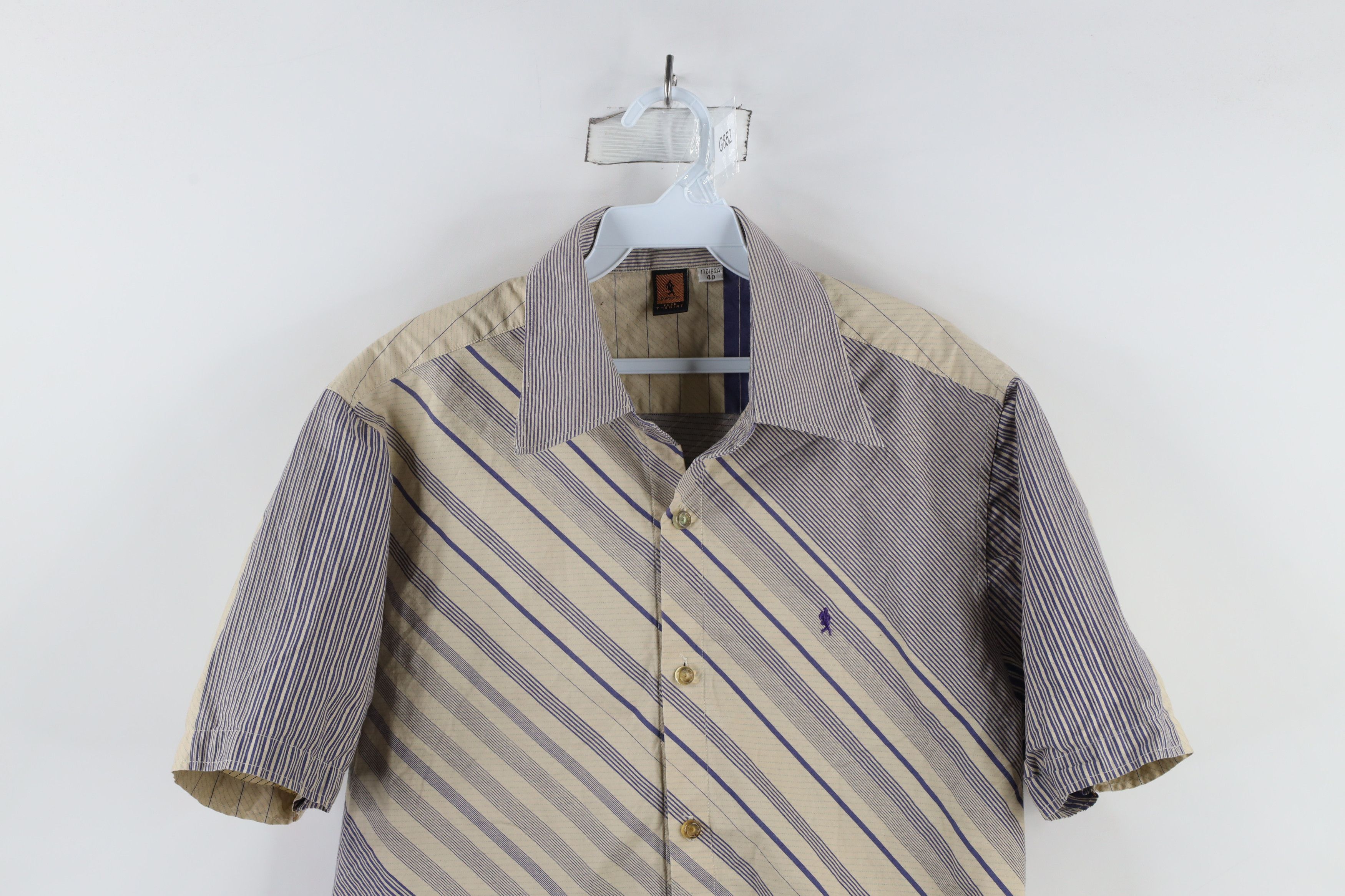 Vintage Vintage Streetwear Block Short Sleeve Collared Button Shirt Size US XXL / EU 58 / 5 - 2 Thumbnail