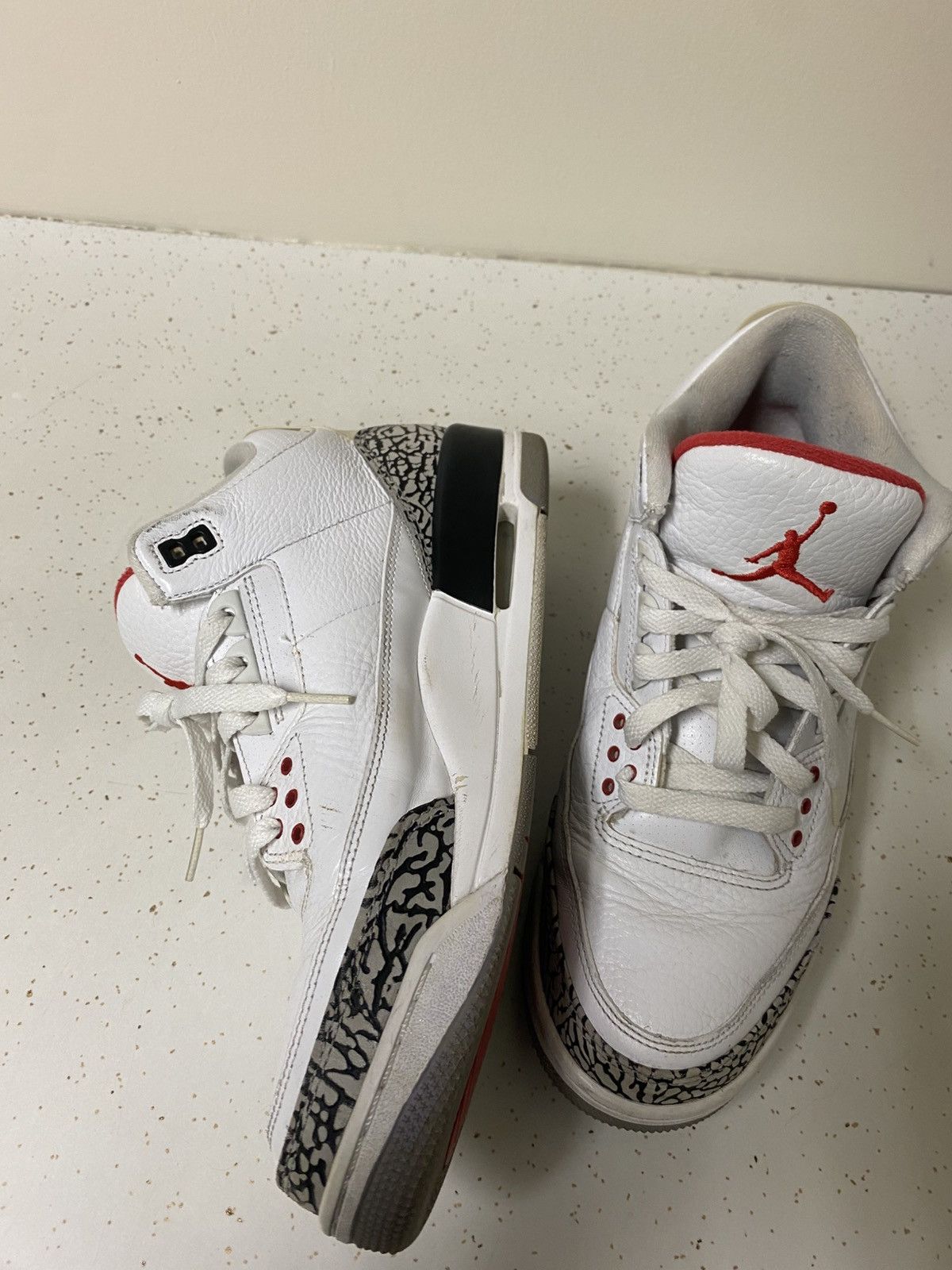 Jordan Brand Air Jordan Retro 3 2010 White Cement Nike Sneakers Shies Y2K Size US 10 / EU 43 - 7 Thumbnail