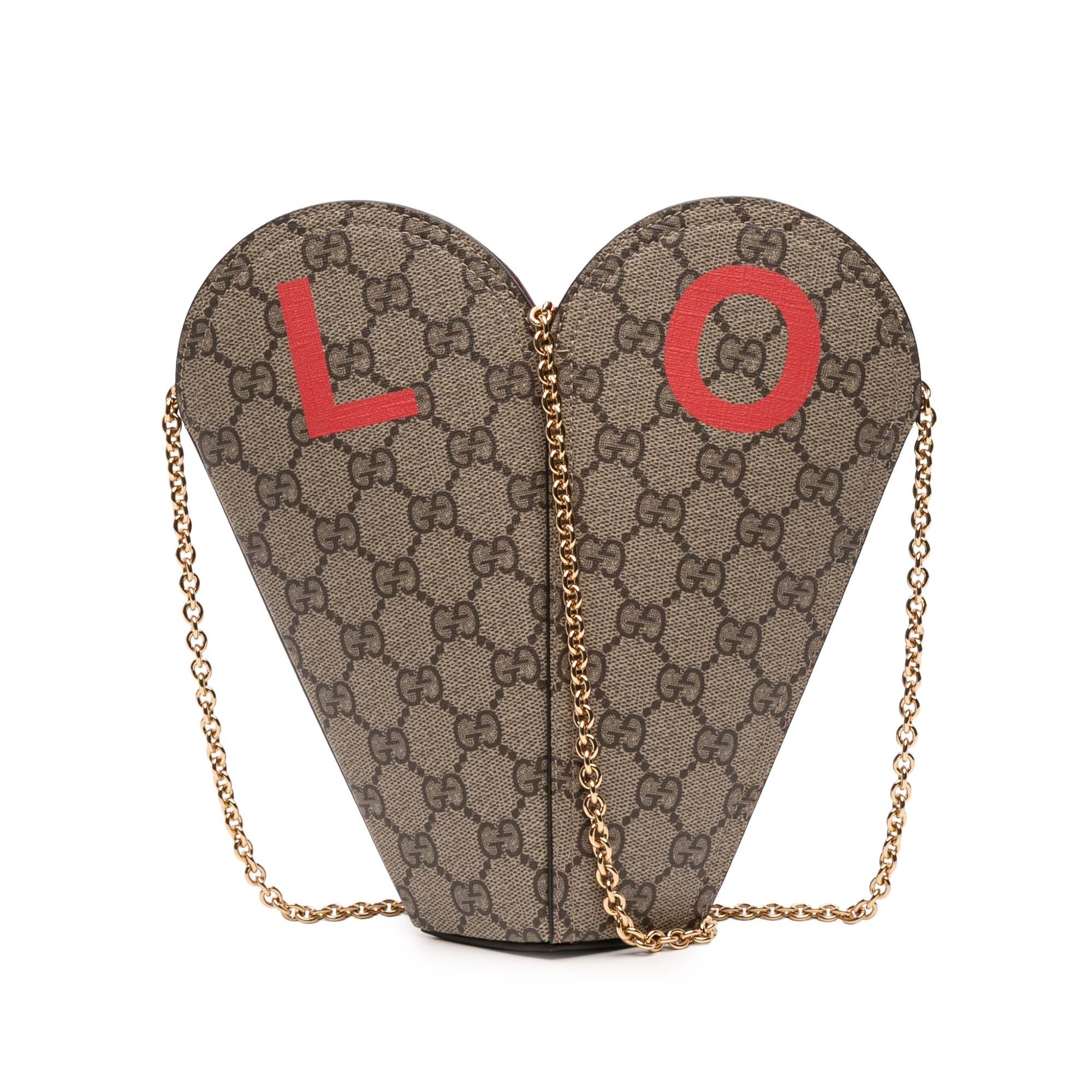 Gucci Valentines Day GG Supreme Love Heart Bag