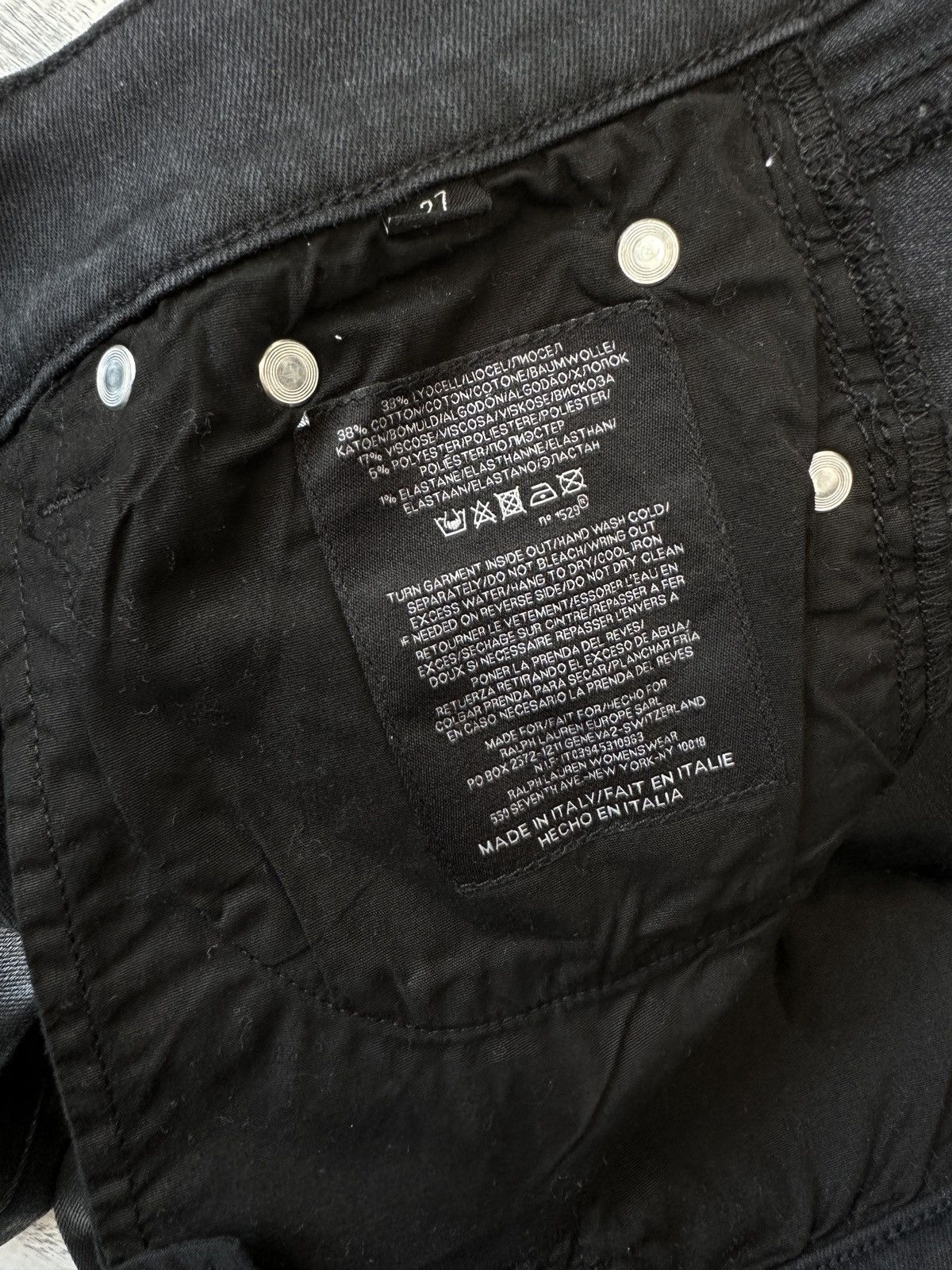 Ralph Lauren RALPH LAUREN Black Label Wax Coated Jeans Pants Women’s 27 Size 27" / US 4 / IT 40 - 13 Thumbnail