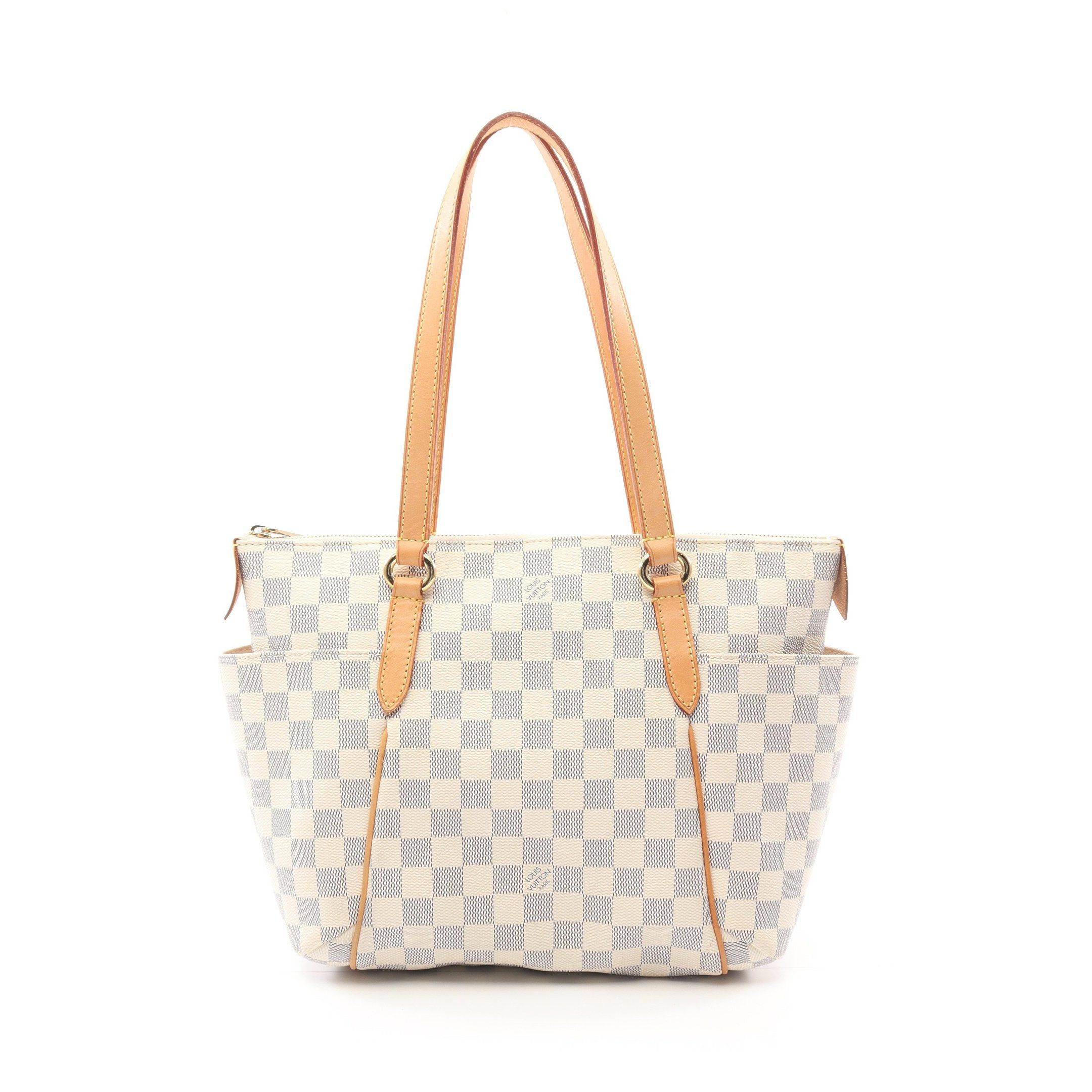 Louis Vuitton Louis Vuitton Totally Pm Damier Azur Shoulder Bag Tote Leather White Size ONE SIZE - 1 Thumbnail