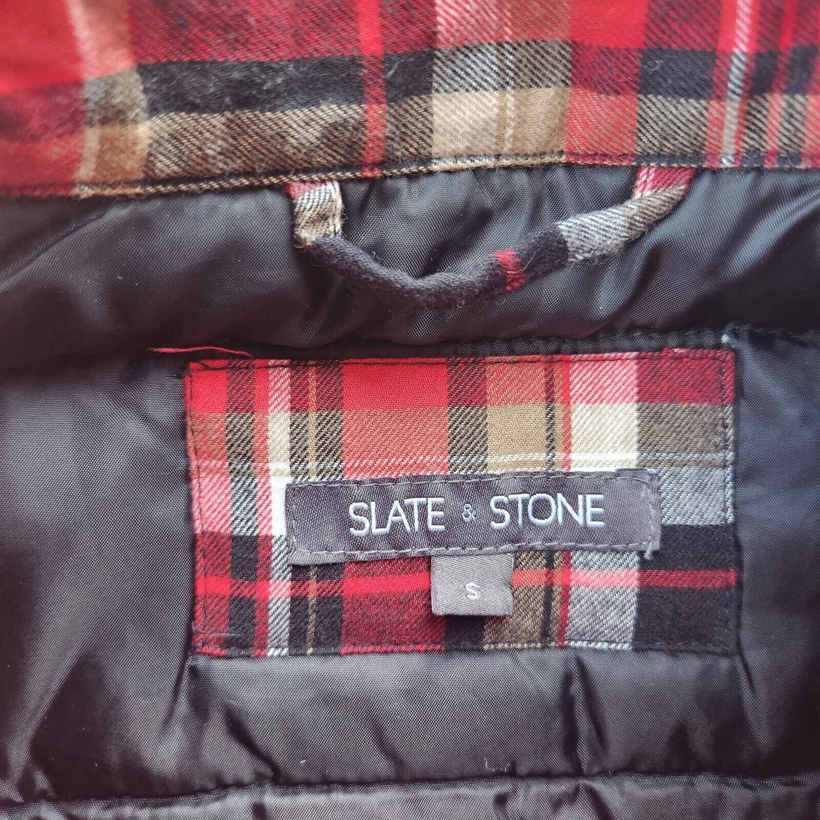 Slate & Stone Slate & Stone Men's Red Plaid Quilted Shirt Jacket Size S Size US S / EU 44-46 / 1 - 5 Thumbnail