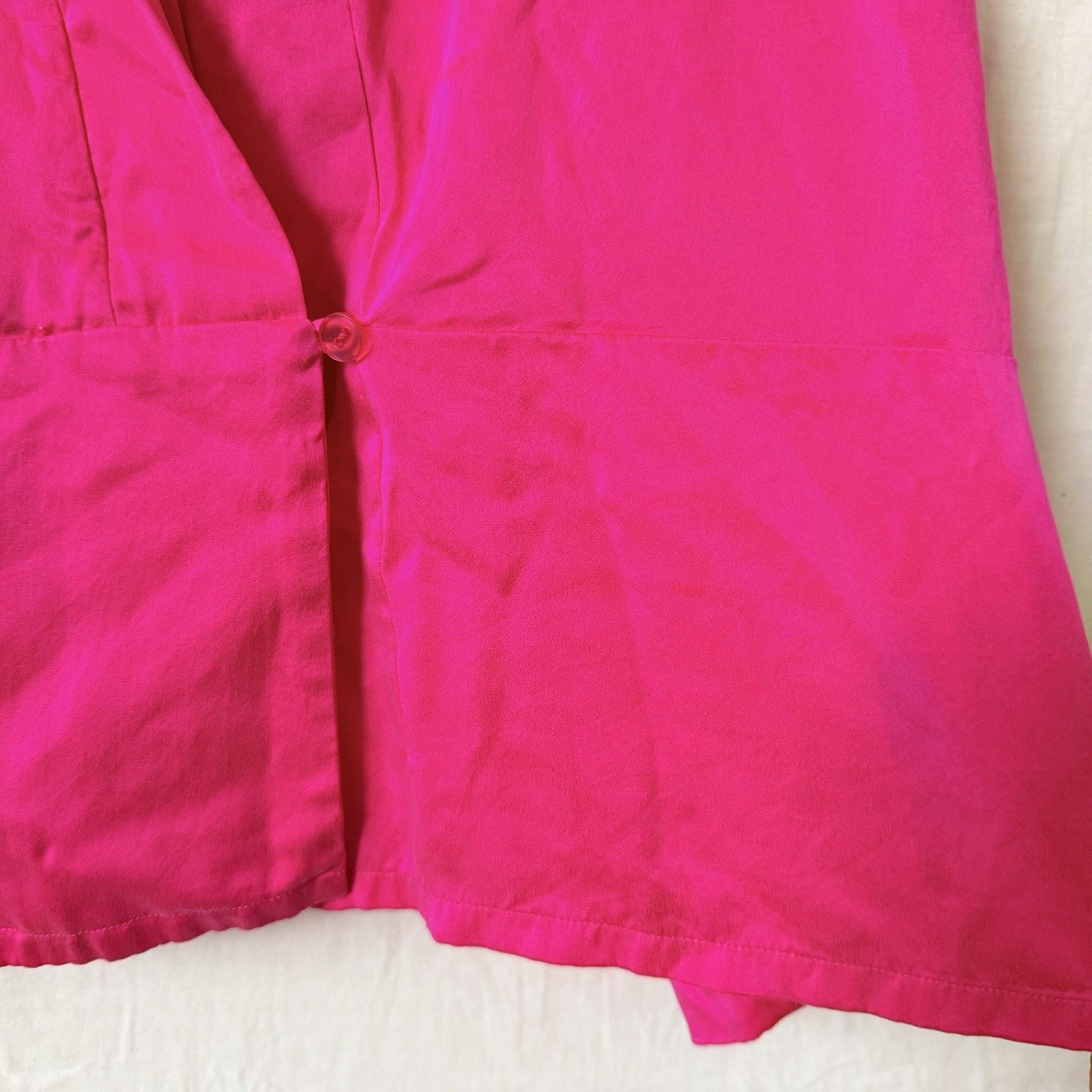 Other Dana Buchman 100% Silk Wrap Blouse Womens 22 Pink Fuchsia Size 3XL / US 20-22 - 16 Thumbnail