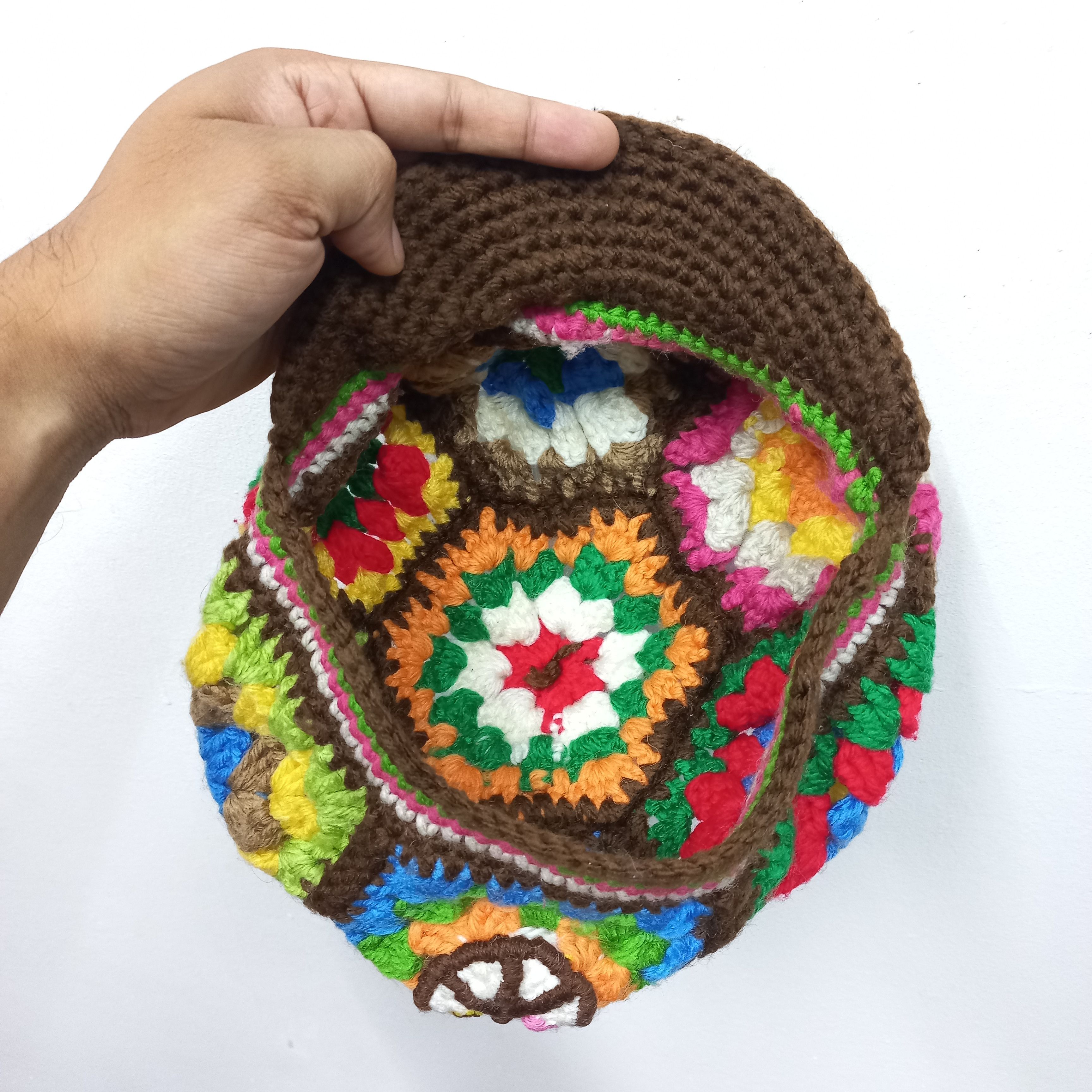 Sun Surf 🪡Japanese crochet multicolor peace fisherman cap Size ONE SIZE - 10 Thumbnail