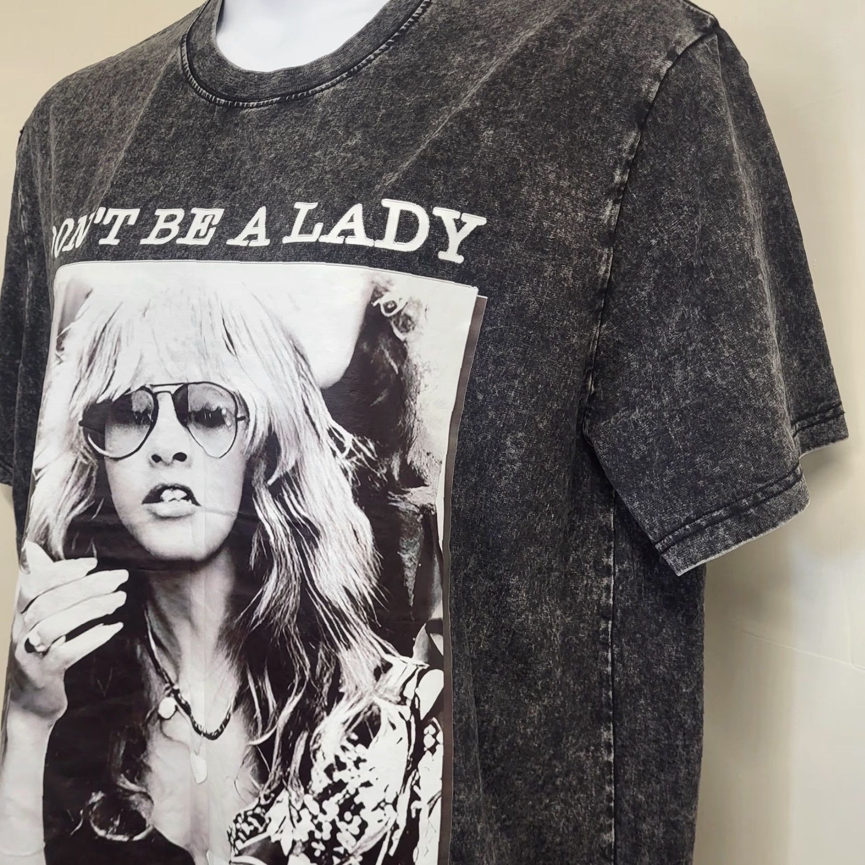 Vintage Stevie Nicks Unisex T Shirt XXL Black "Don’t Be A Lady Be A Legend" Tee Shirt Crew Neck Graphic Print 80s Band Mens Womens Size US XXL / EU 58 / 5 - 4 Thumbnail