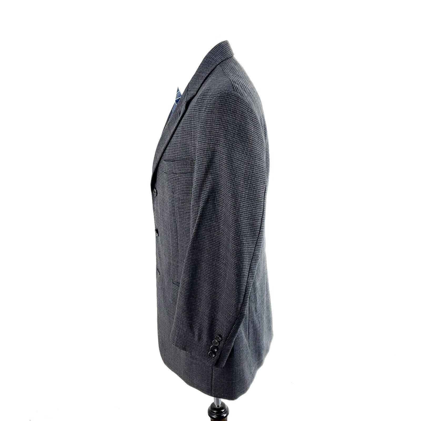 Chaps Chaps Ralph Lauren Wool 3 Button Sport Coat 40R Gray Black H Size 40R - 4 Thumbnail