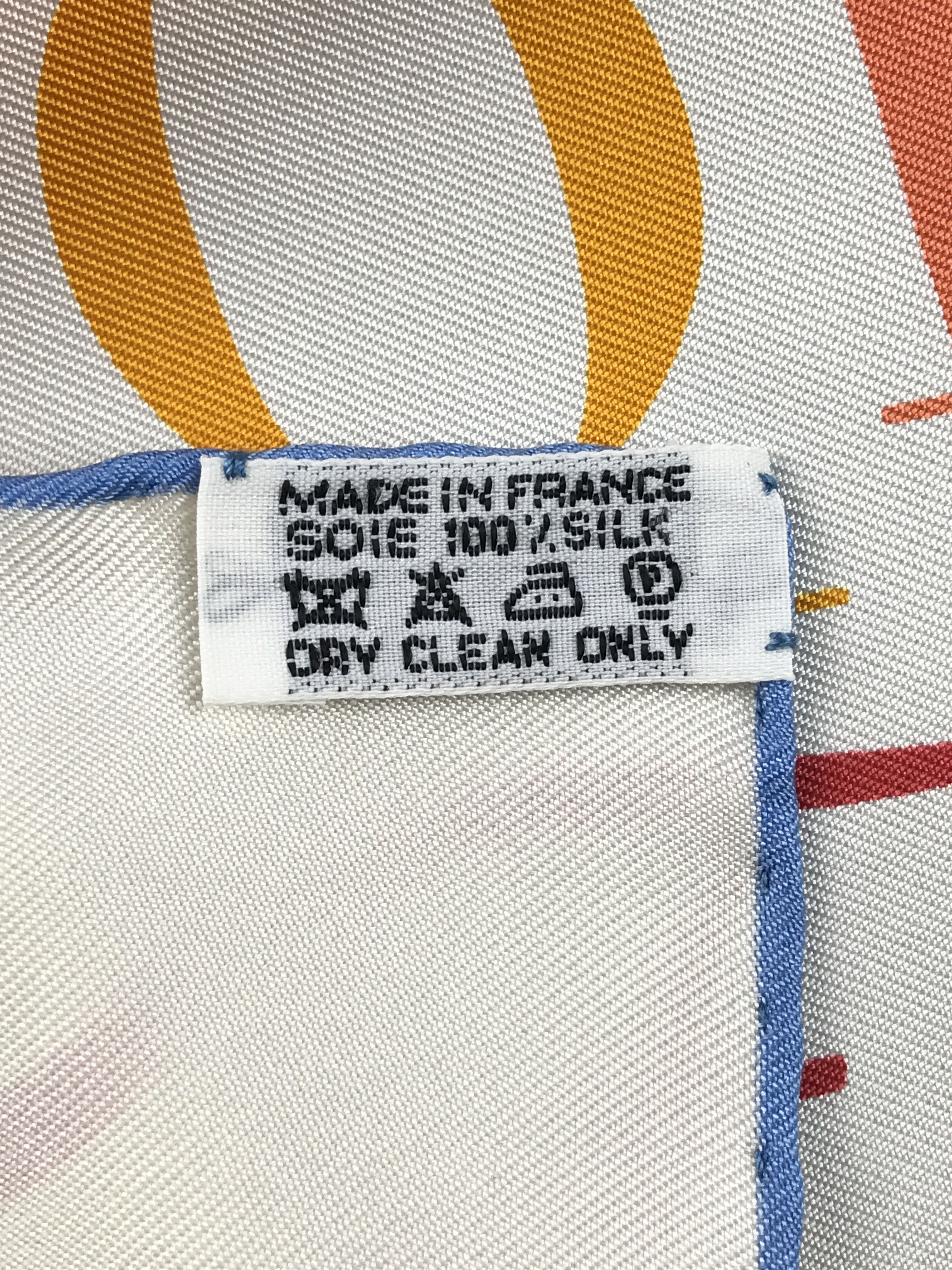 Hermes × Vintage Hermes Silk Scarf Silk Bandana Titled Literature-Alphabet Size ONE SIZE - 8 Thumbnail