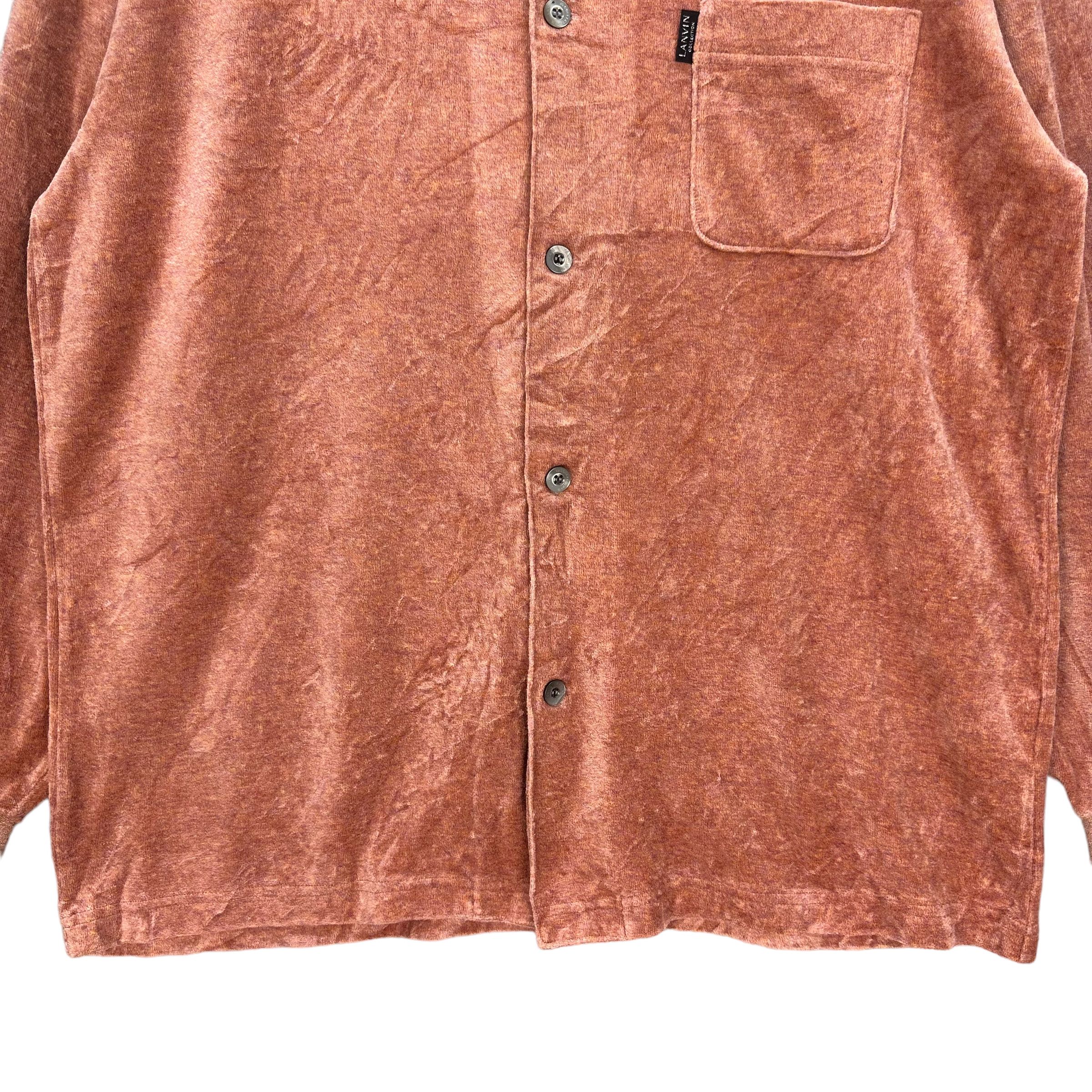 Lanvin LANVIN COLLECTION VELVET BUTTON DOWN SHIRT #8139-205 Size US L / EU 52-54 / 3 - 4 Thumbnail