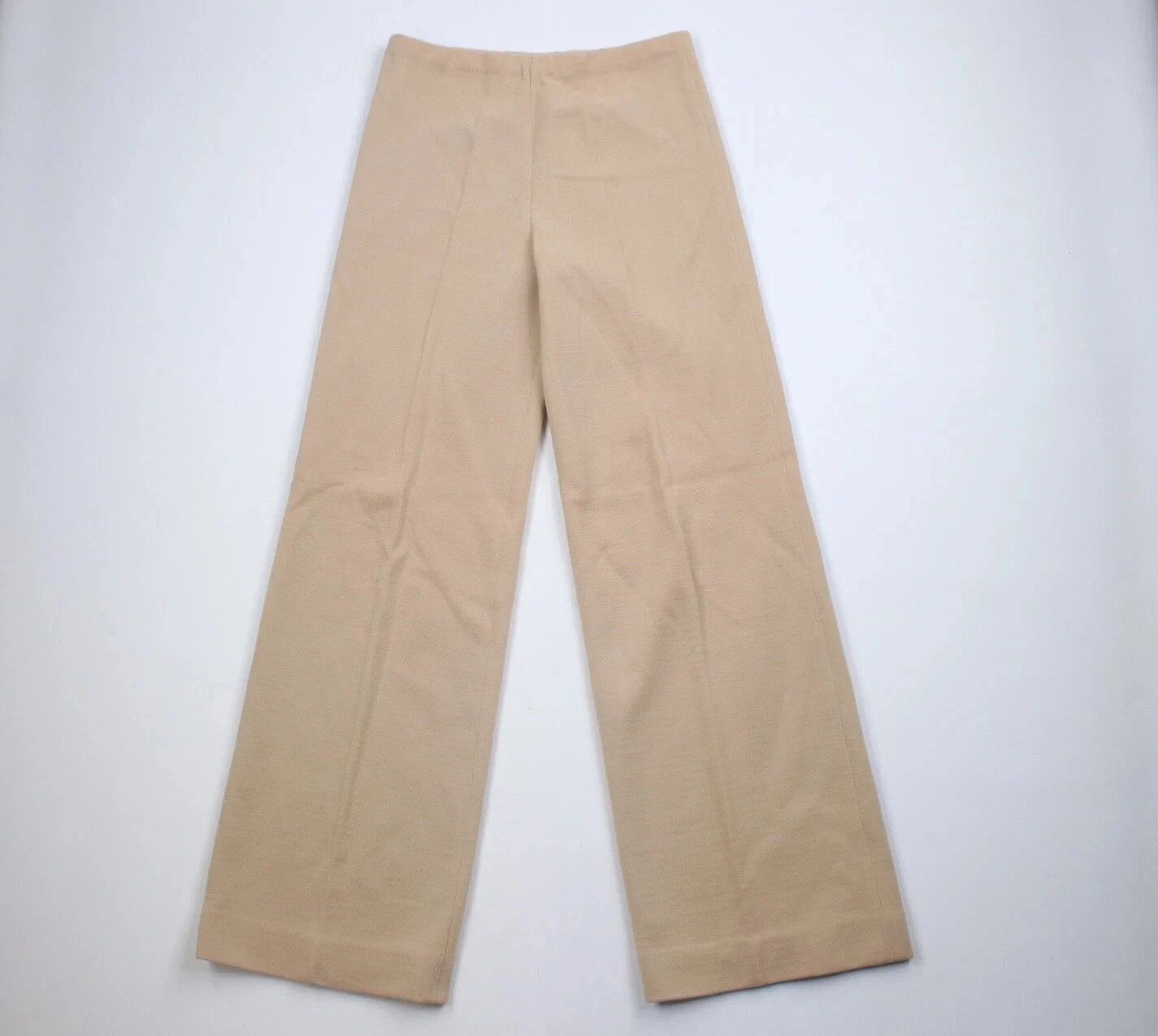 Vintage Vintage 70s Streetwear Wool Knit Bell Bottoms Pants Beige Size 36" / US 14 / IT 50 - 9 Thumbnail