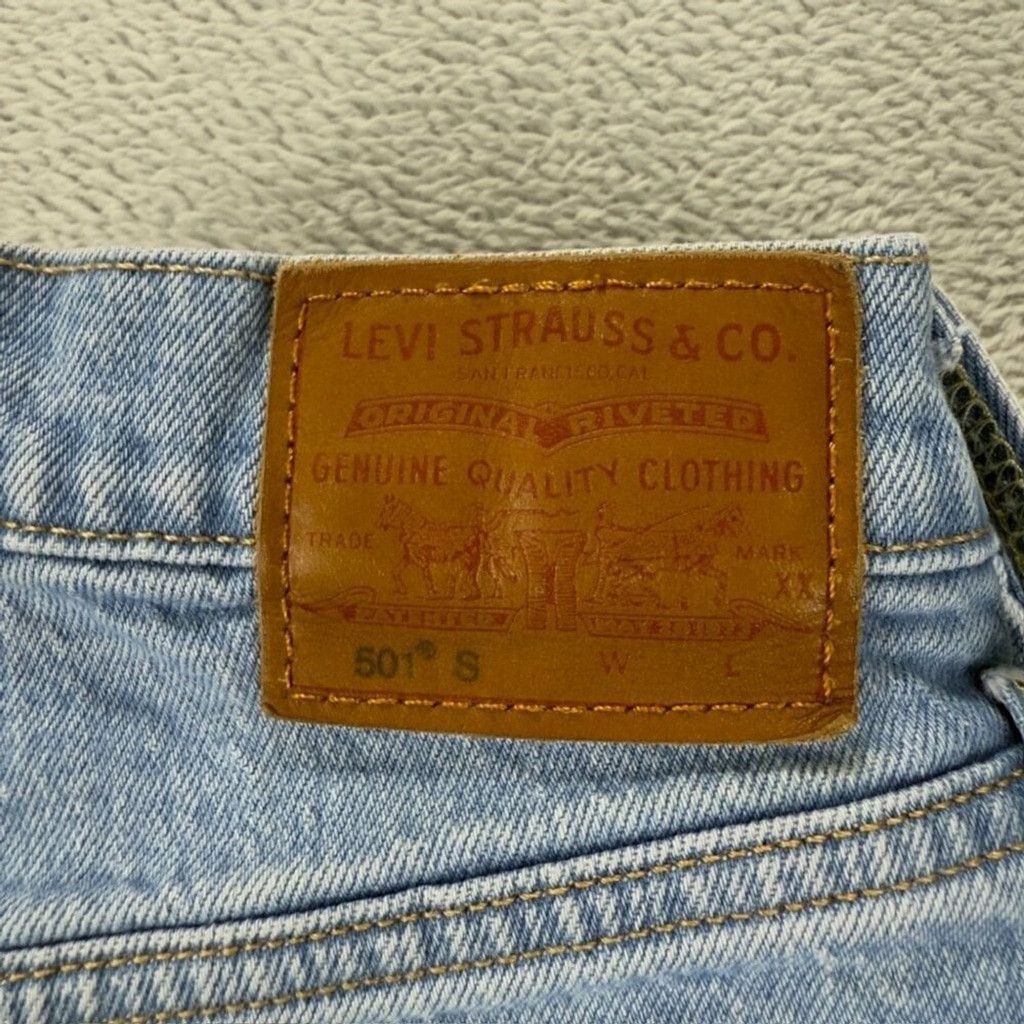 Levi's Levi's 501S Women's Size 26 x 28 Light Blue Denim Distressed Size 26" / US 2 / IT 38 - 3 Thumbnail