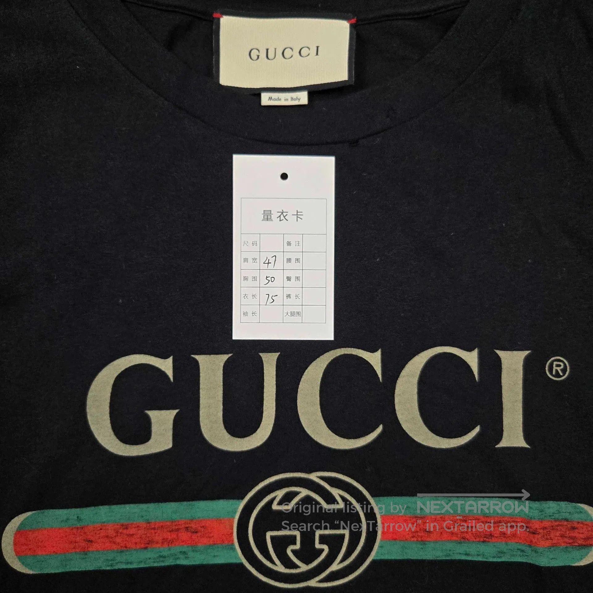 Gucci gucci logo distressed short sleeve t. Size US M / EU 48-50 / 2 - 7 Thumbnail