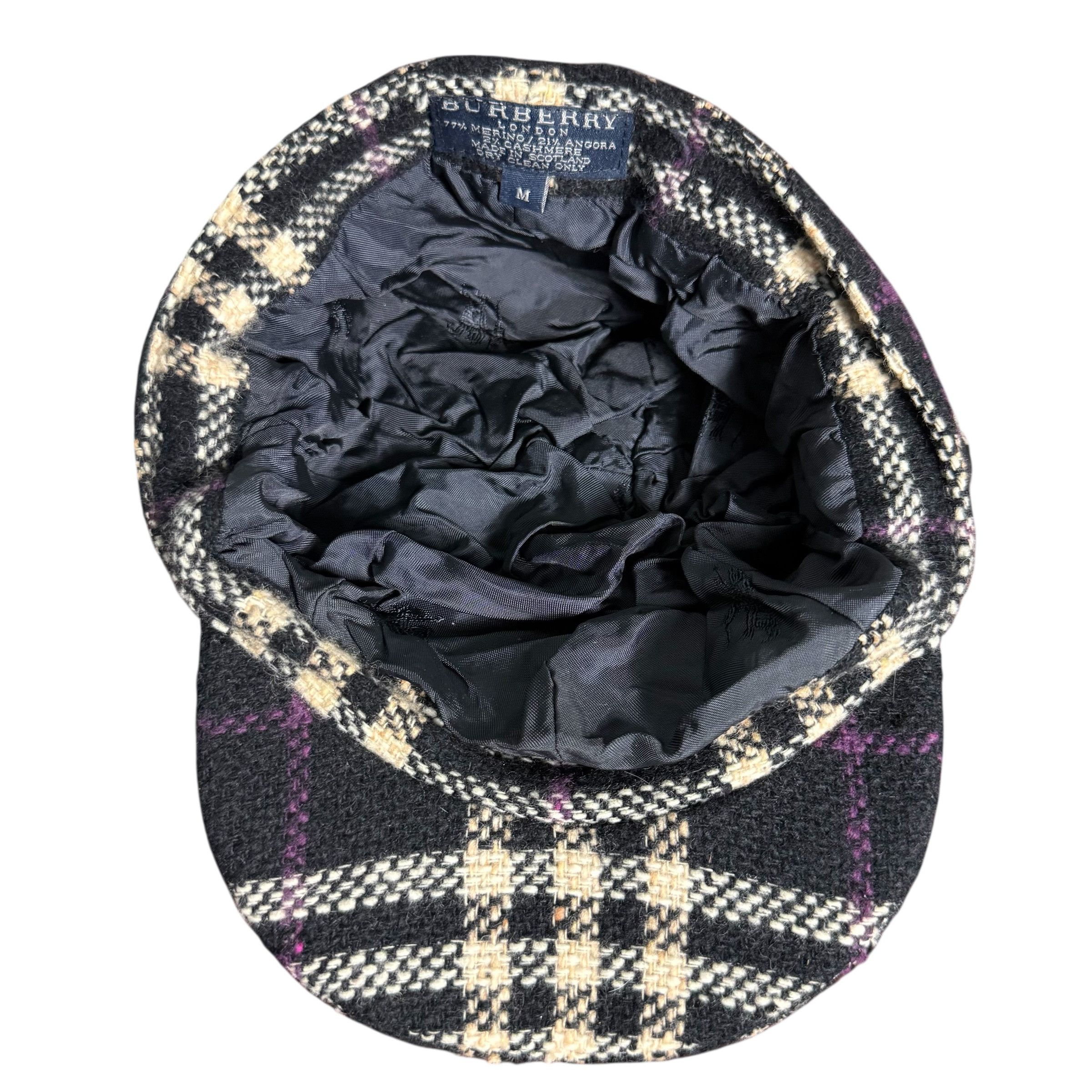 Burberry 🔥RARE🔥Vintage Burberry London Tweed Plaid Newboys Cap Size ONE SIZE - 7 Thumbnail