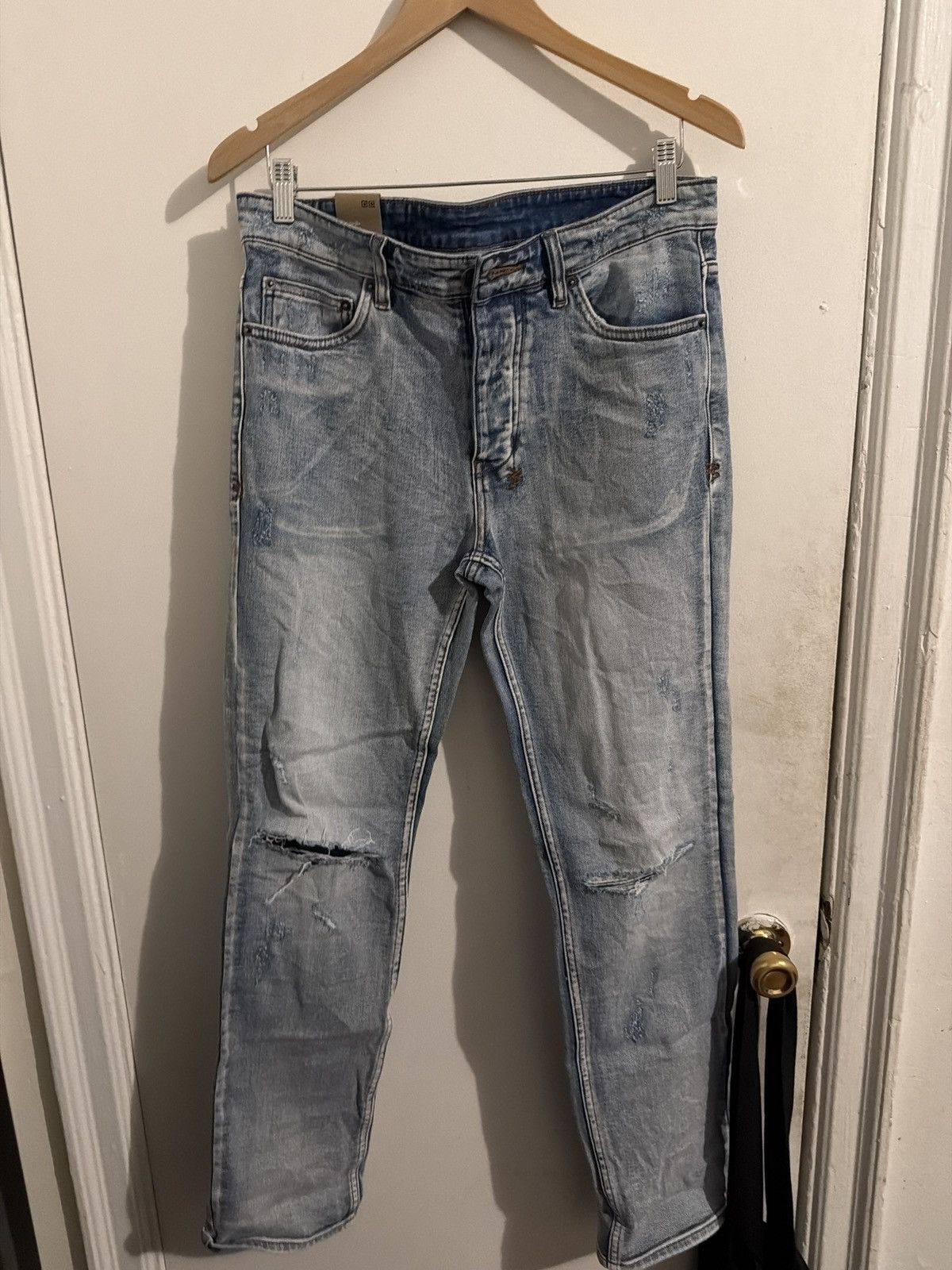 Ksubi Brnad new kaubi hazlow city high trashed denim Size US 31 - 1 Thumbnail