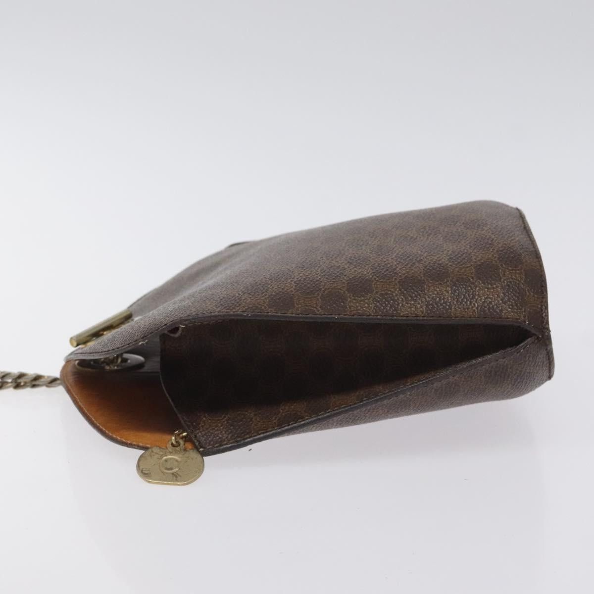 Celine CELINE Macadam Canvas Shoulder Bag Pvc Leather Brown Gold Size ONE SIZE - 5 Thumbnail