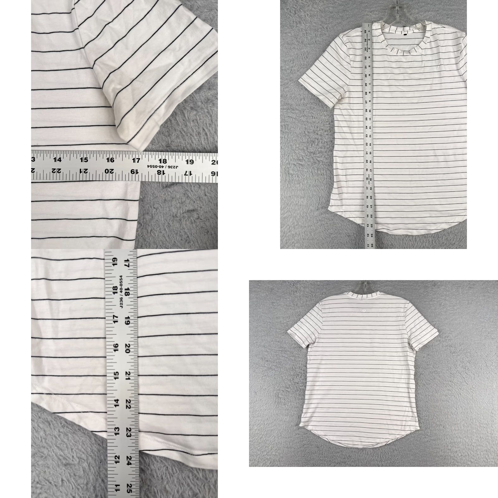 Lululemon Lululemon Shirt Women 4 White Stripe Pima Cotton Love Crew Gym Casual Size S / US 4 / IT 40 - 8 Thumbnail