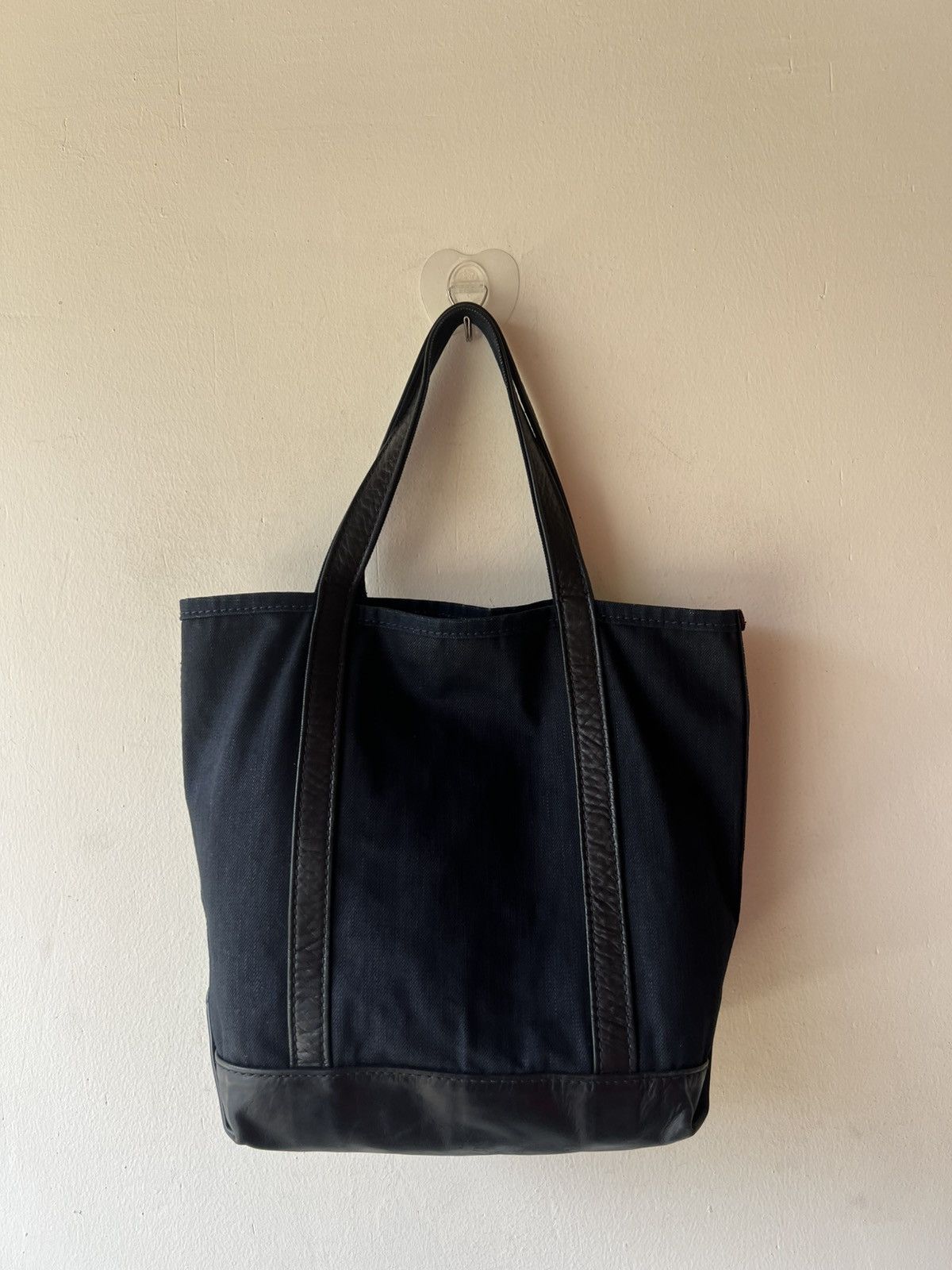 45rpm Vintage 45rpm Indigo Dyed Denim + Leather Tote Bag Size ONE SIZE - 8 Thumbnail
