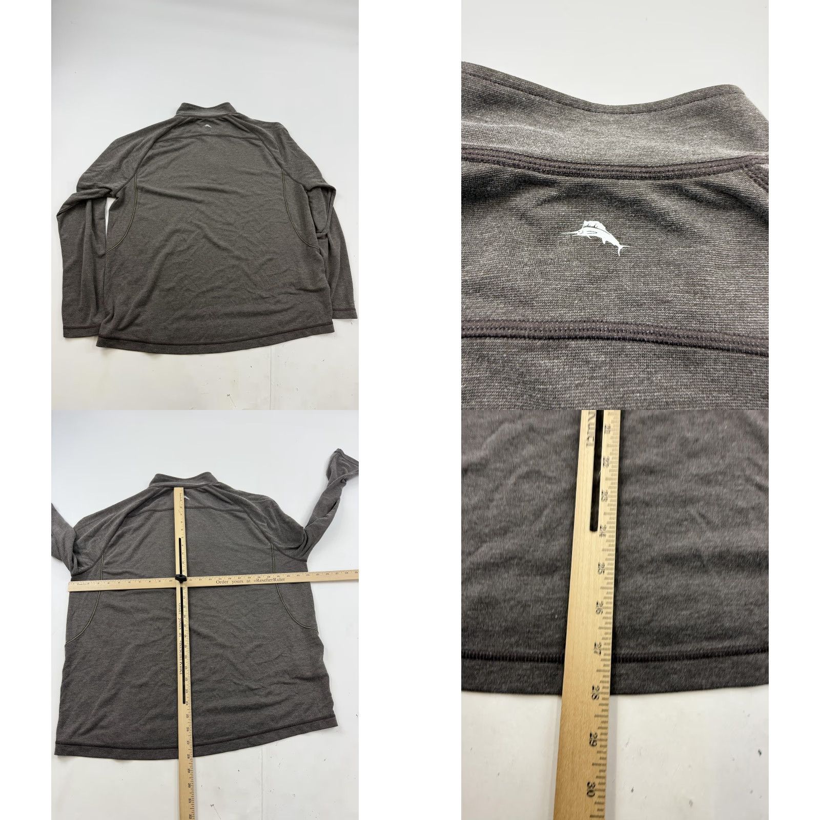 Tommy Bahama Tommy Bahama Pullover Mens XL Gray 1/4 Zip Lightweight Long Sleeve Casual Raglan Sleeve Mock Neck 75% Polyester 25% Rayon Size US XL / EU 56 / 4 - 8 Thumbnail