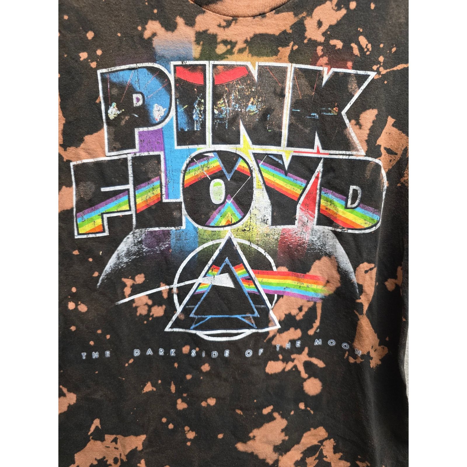 Pink Floyd Pink Floyd Shirt Dark Side of the Moon Bleached Band Medium Size US M / EU 48-50 / 2 - 2 Thumbnail