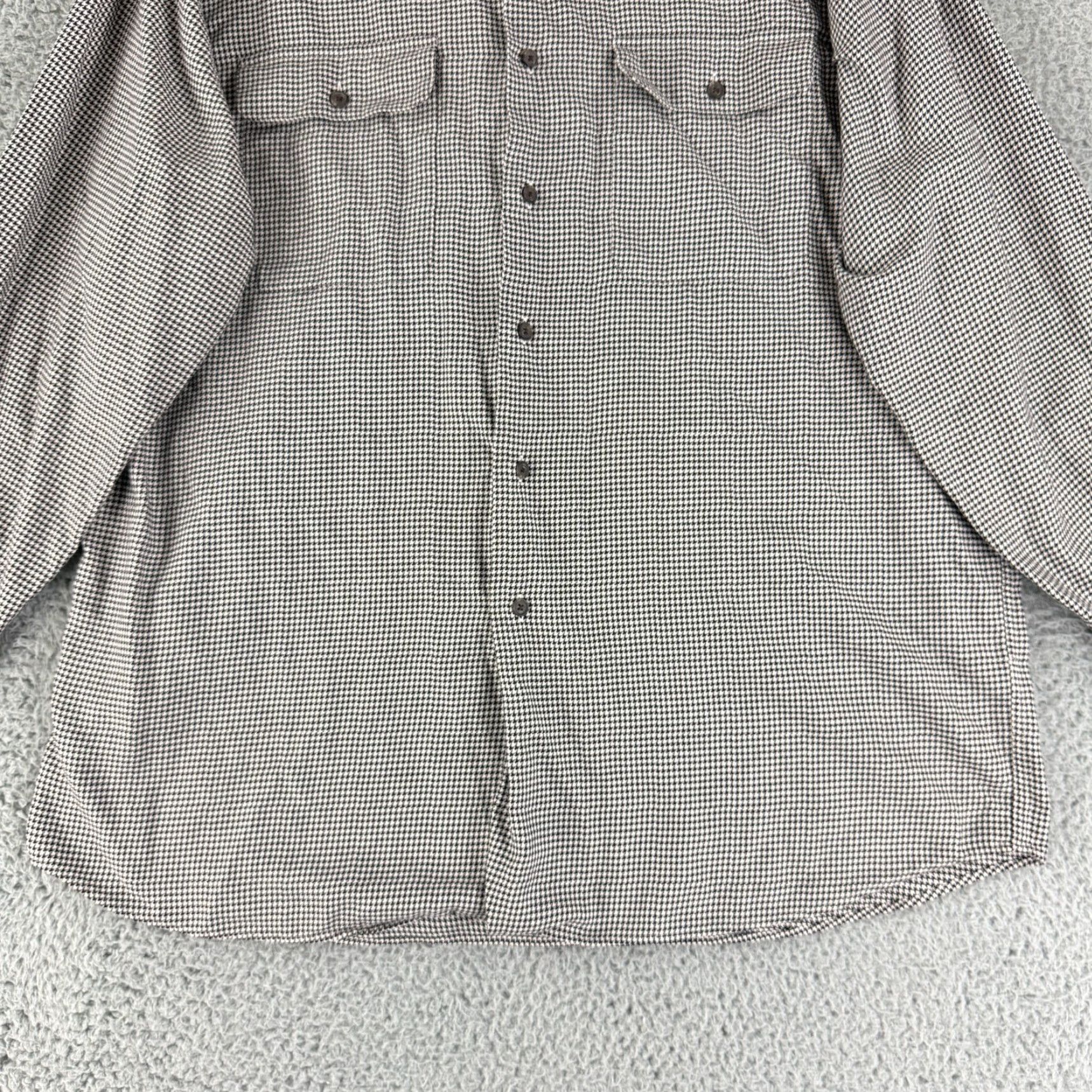 Ralph Lauren VINTAGE Polo Golf Ralph Lauren Button-Up Shirt Mens Large Black Benford Houndstooth VTG Size US L / EU 52-54 / 3 - 4 Thumbnail