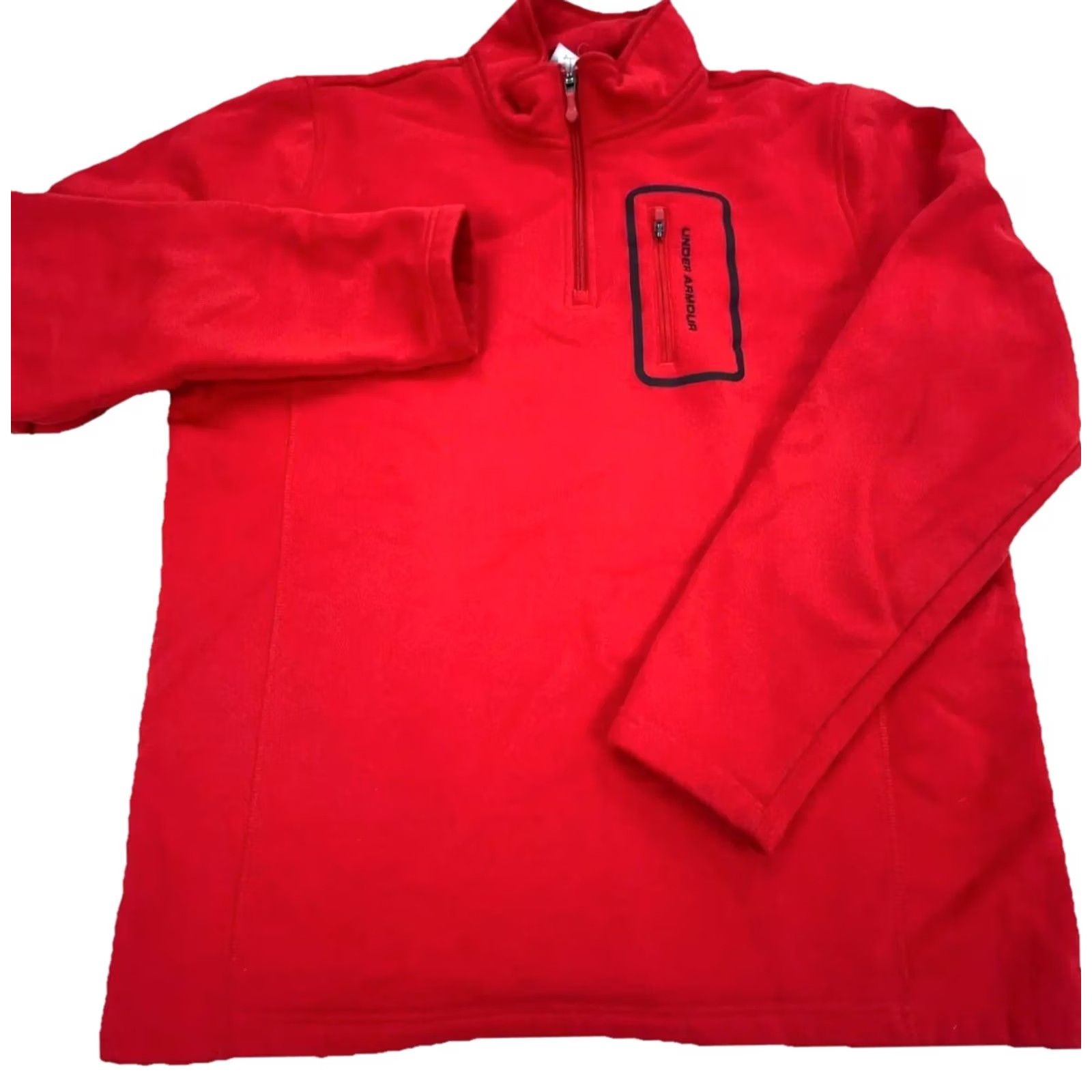 Under Armour Under Armour Sweatshirt Men L Red Pullover Quarter Zip Mock Neck 1/4 Zip Breathable Lightweight Jersey Size US L / EU 52-54 / 3 - 2 Thumbnail
