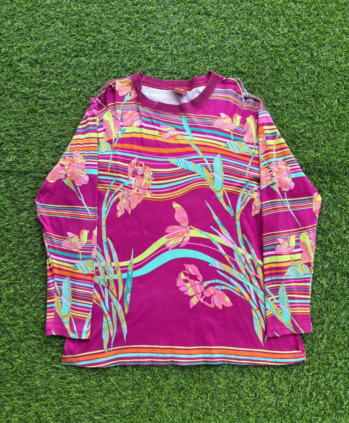Kenzo Vtg Kenzo Art Floral Full Print Longsleeve Size M / US 6-8 / IT 42-44 - 1 Thumbnail