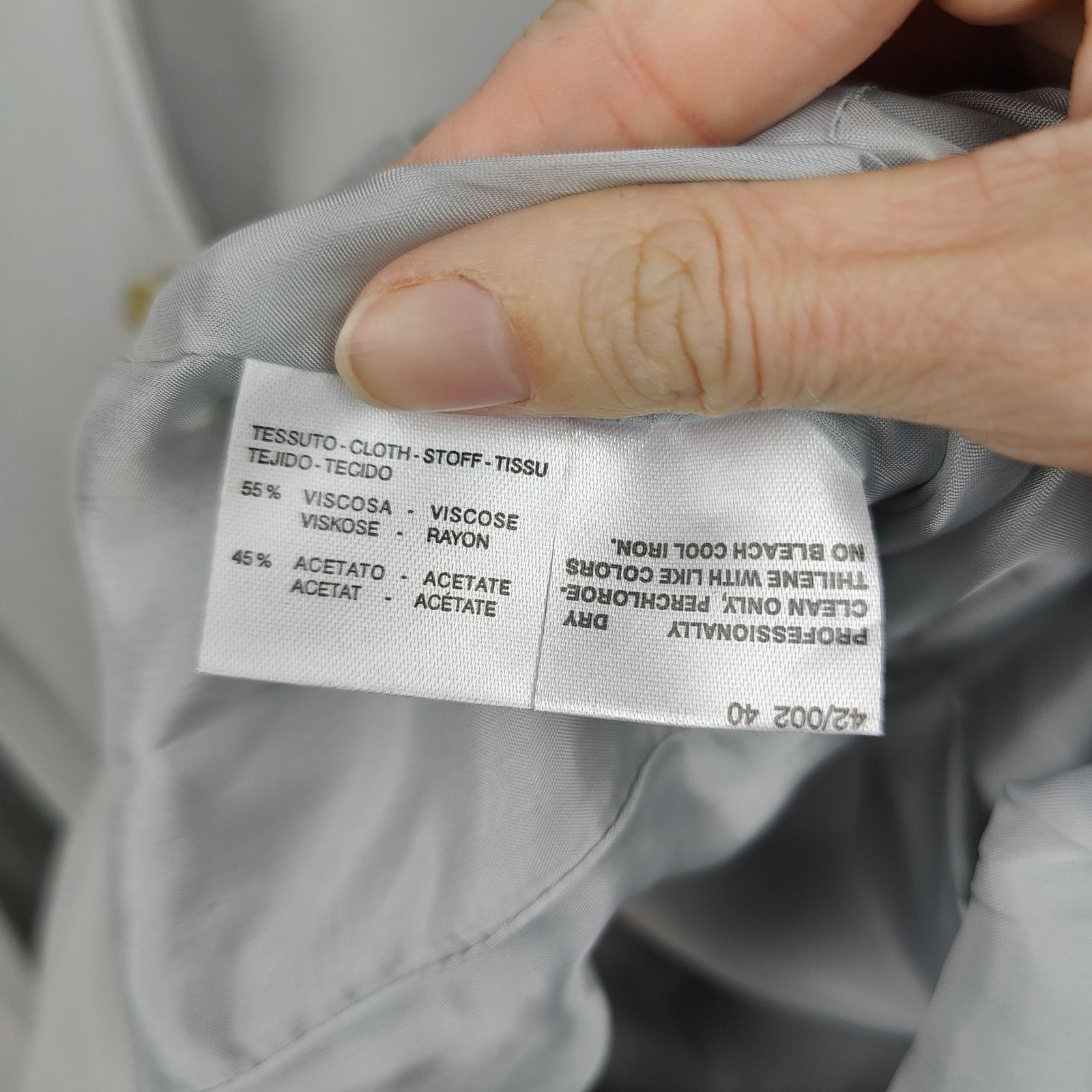 Max Mara MaxMara Long Jacket Womens 6 Dove Gray Button Up Viscose Size M / US 6-8 / IT 42-44 - 7 Thumbnail