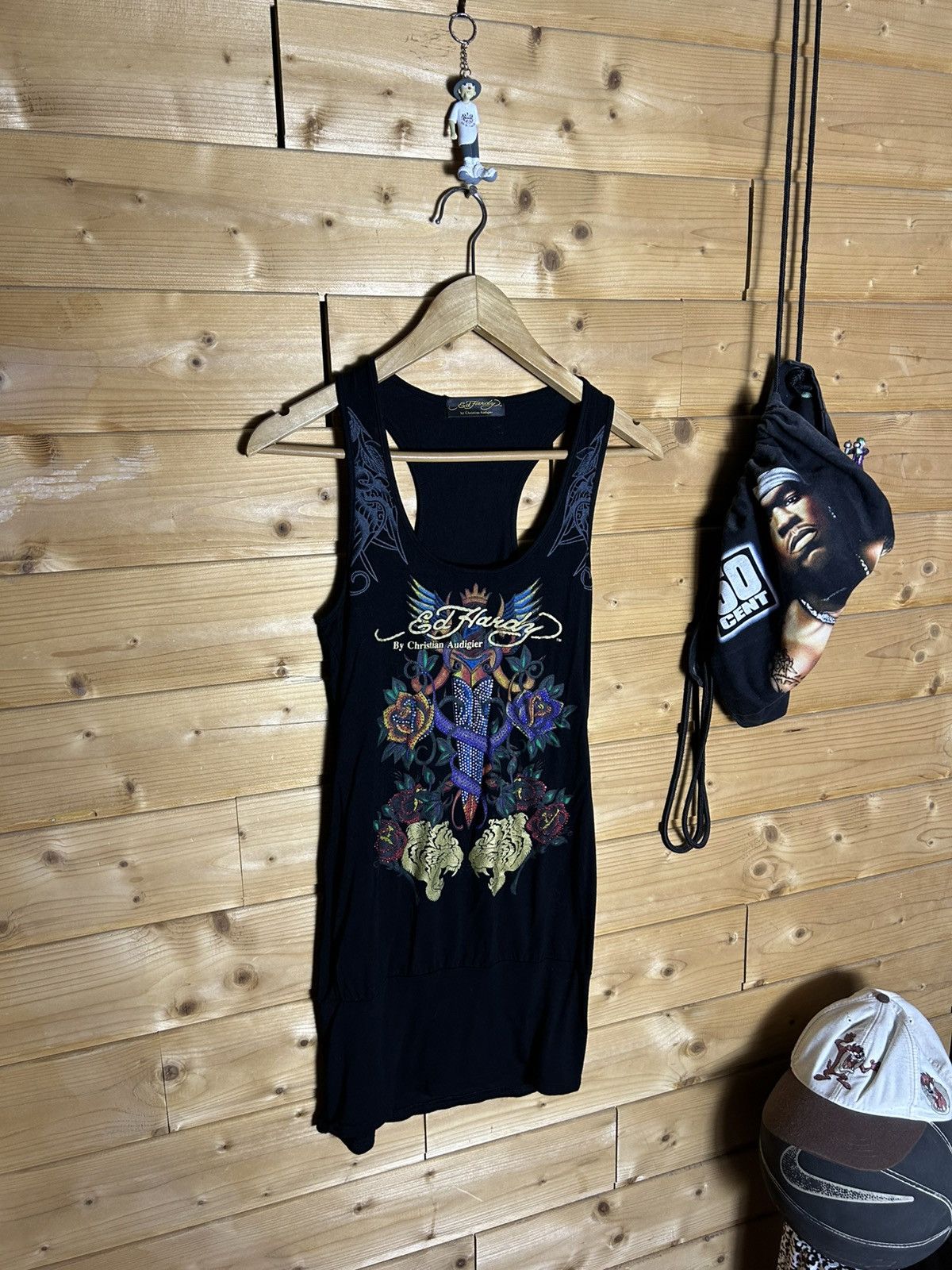 Ed Hardy Ed Hardy knife roses stretch dress Size ONE SIZE - 1 Thumbnail