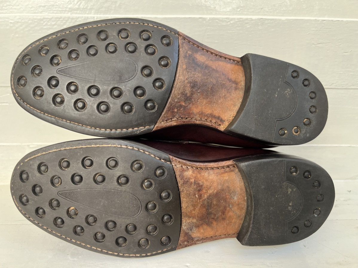 Carmina Carmina Burgundy Penny Loafer Split Toe Shoes Rubber Sole Size US 8 / EU 41 - 17 Thumbnail