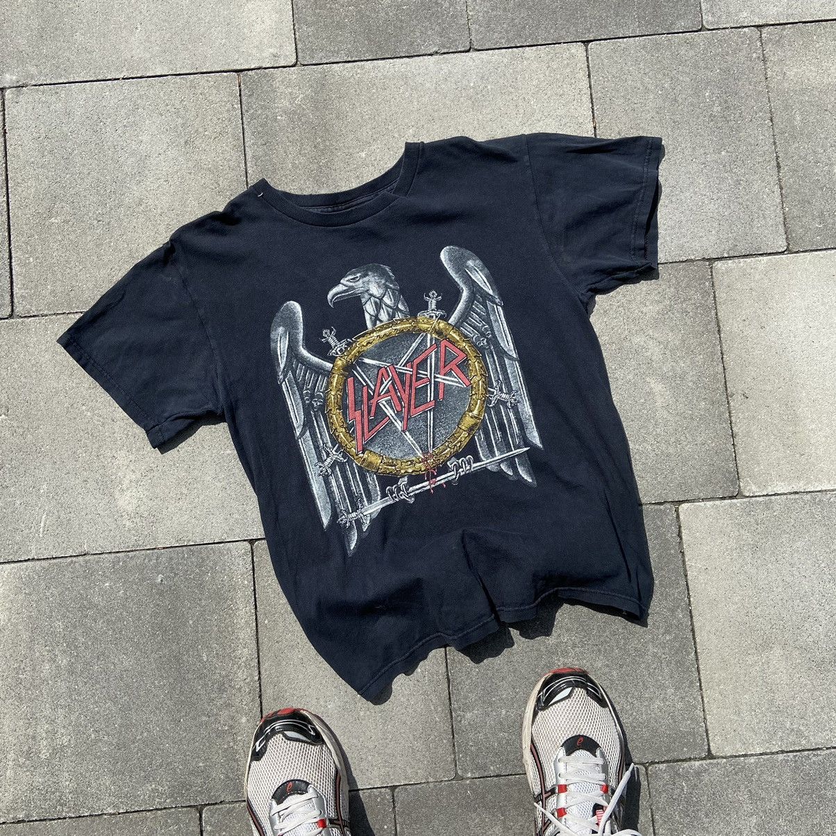 Slayer × Vintage 📌 Vintage Distressed Slayer 2003 Rock Tee Size US M / EU 48-50 / 2 - 1 Thumbnail