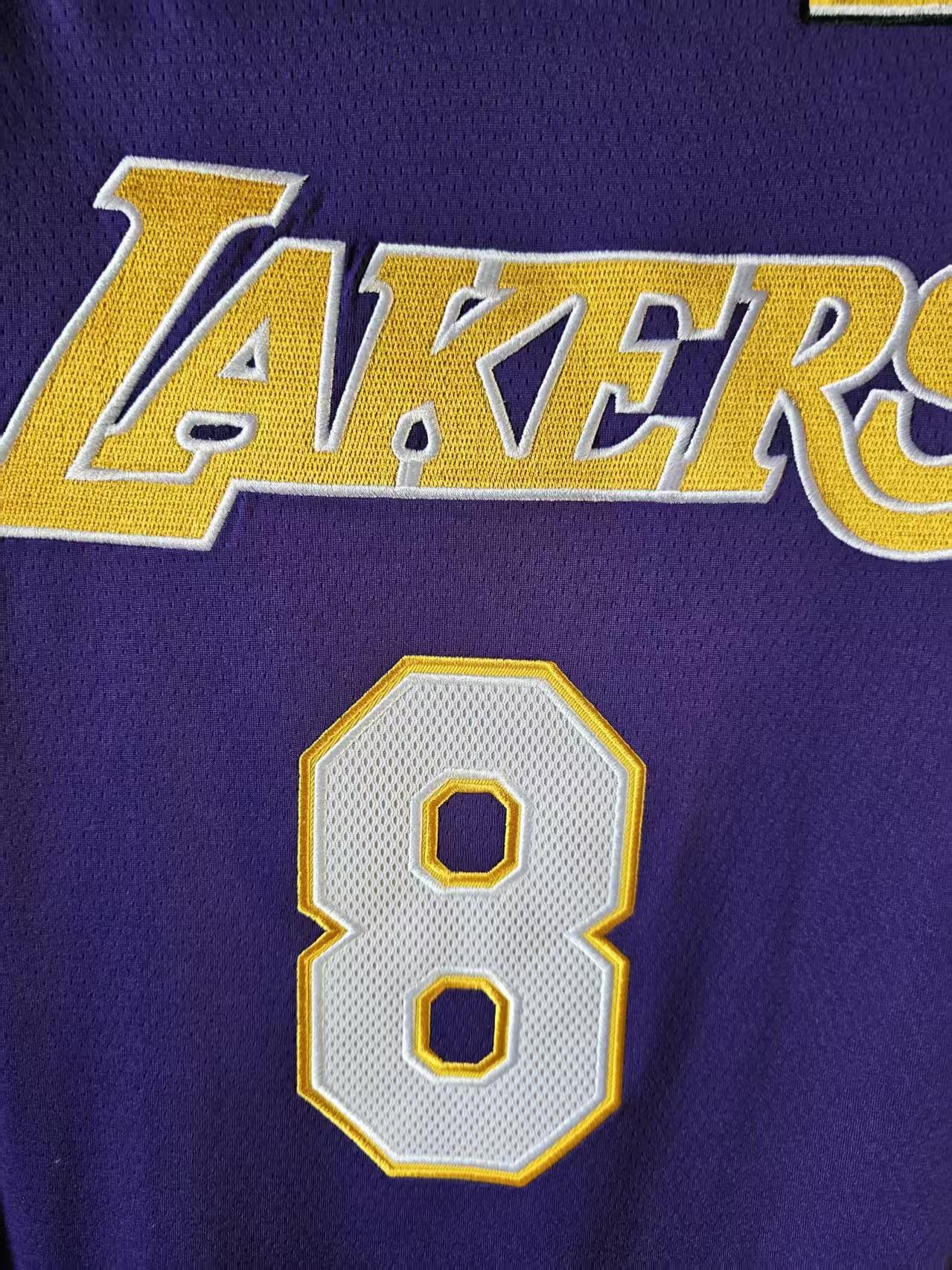 NBA Laker #8 Kobe Bryant Jersey Double Stitched Purple Size US M / EU 48-50 / 2 - 4 Thumbnail